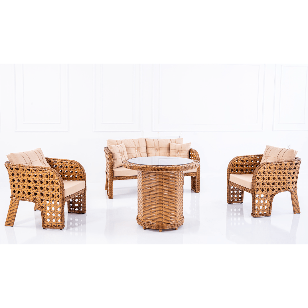 DEFNE Rattan Garden Lounge Set | Stylish Outdoor & Indoor Comfort