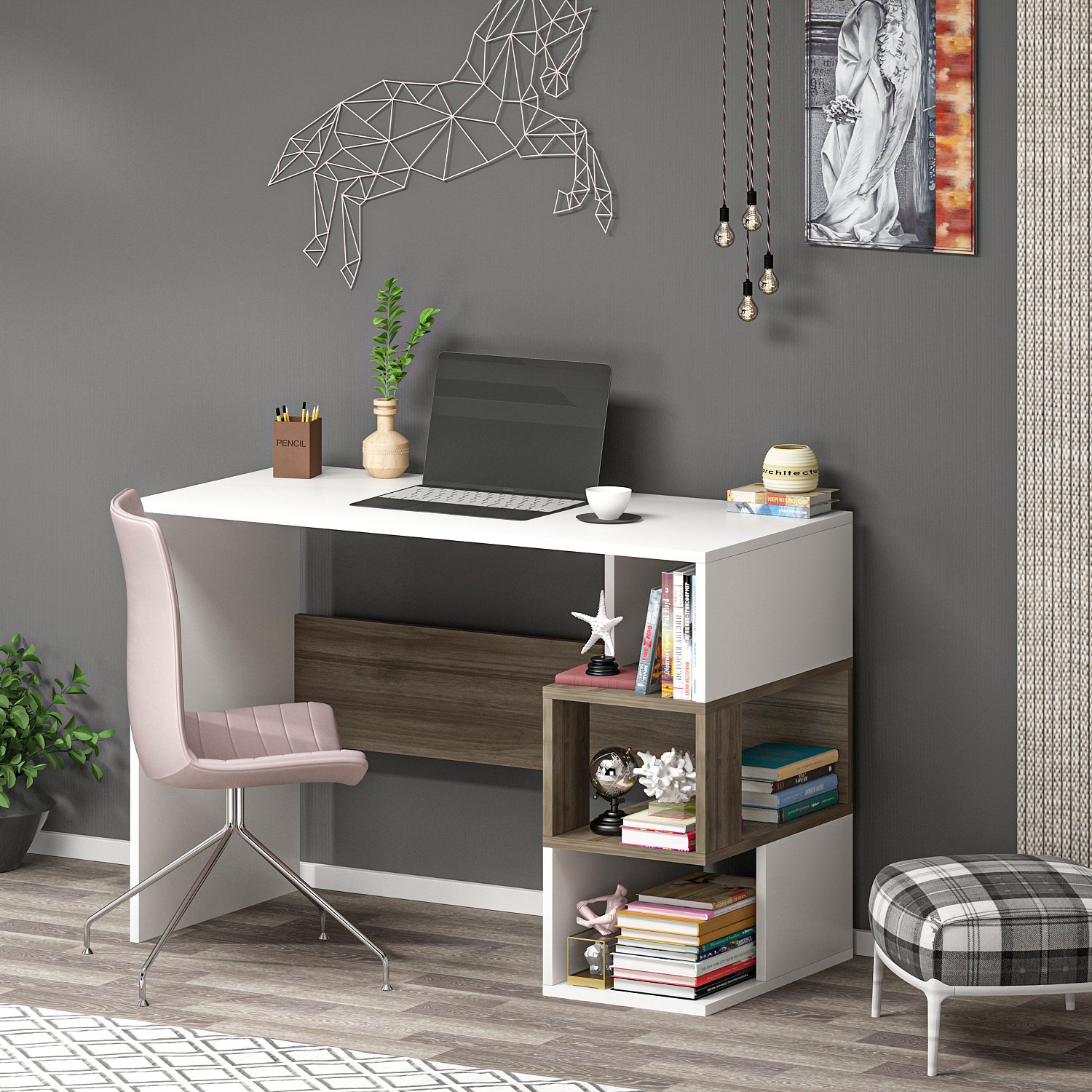 Walnut-White