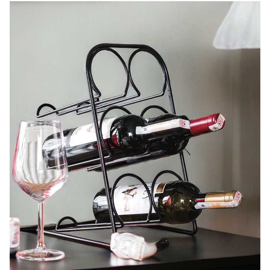 PT517 DECORATİVE WİRE WİNW RACK FOR 6 BOTTLES