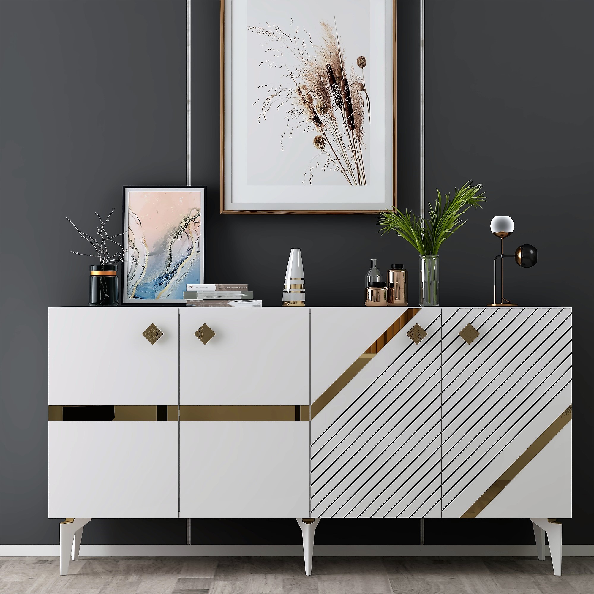 Gold-White