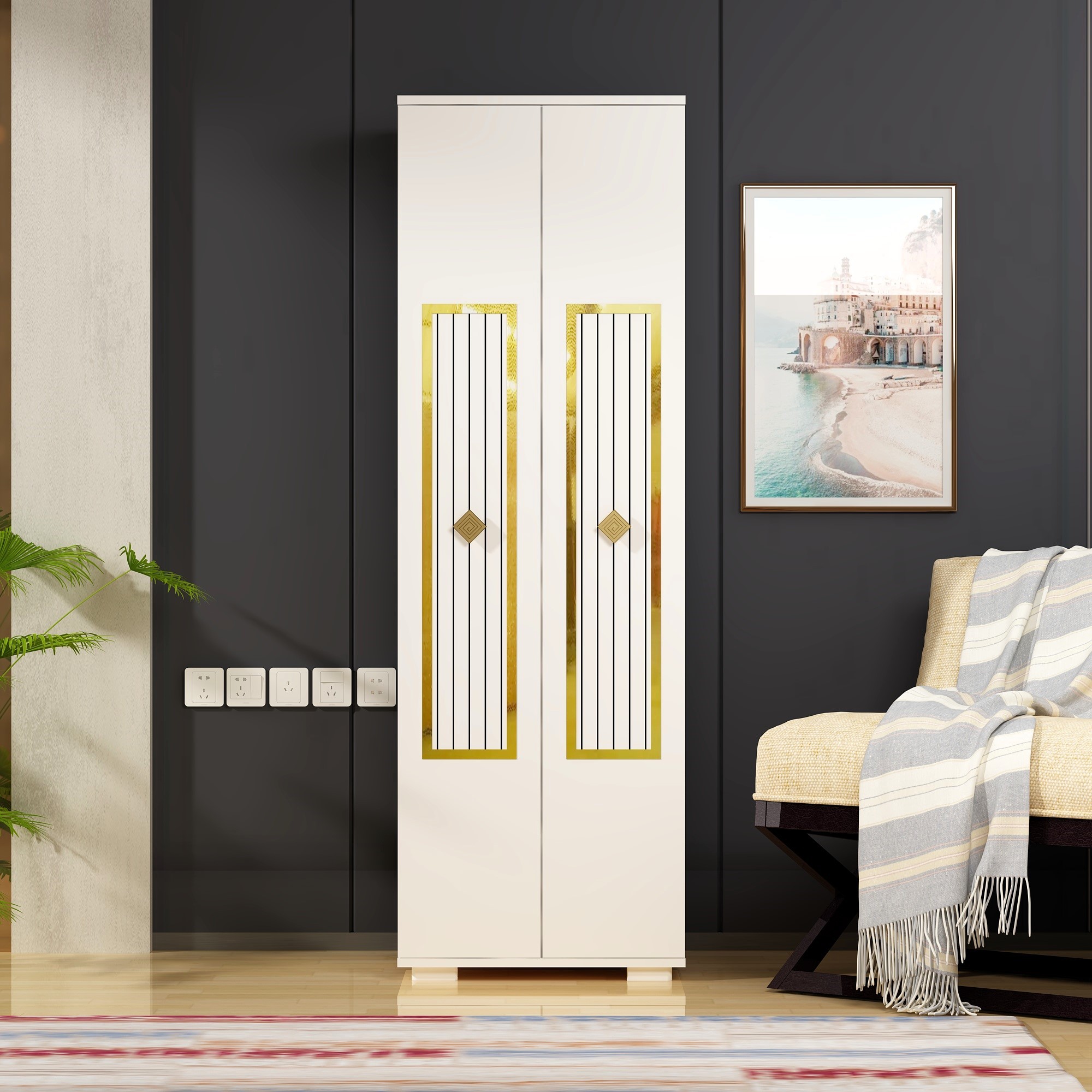 Gold-White