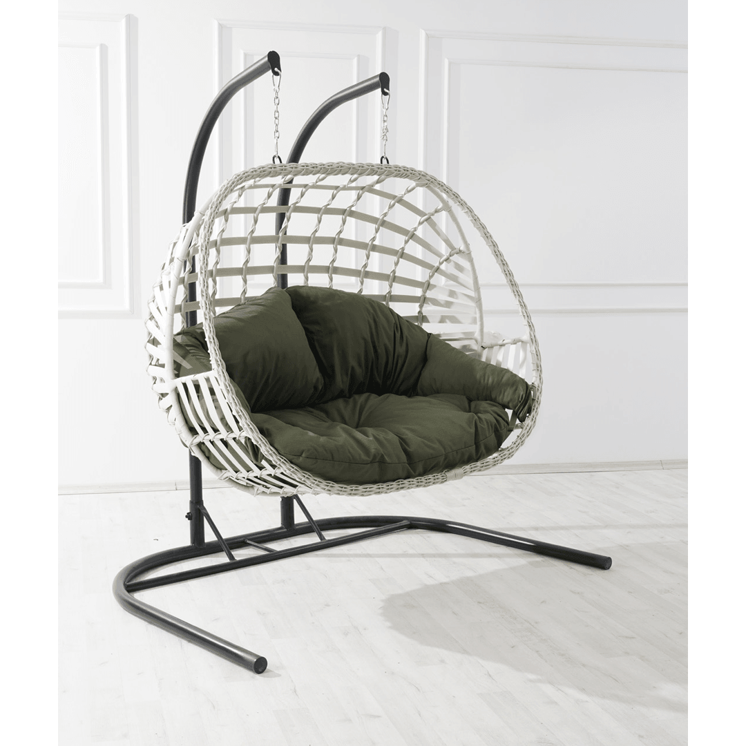 CONFORT Double Hanging Egg Chair | Indoor & Balcony Rattan-Style Swing
