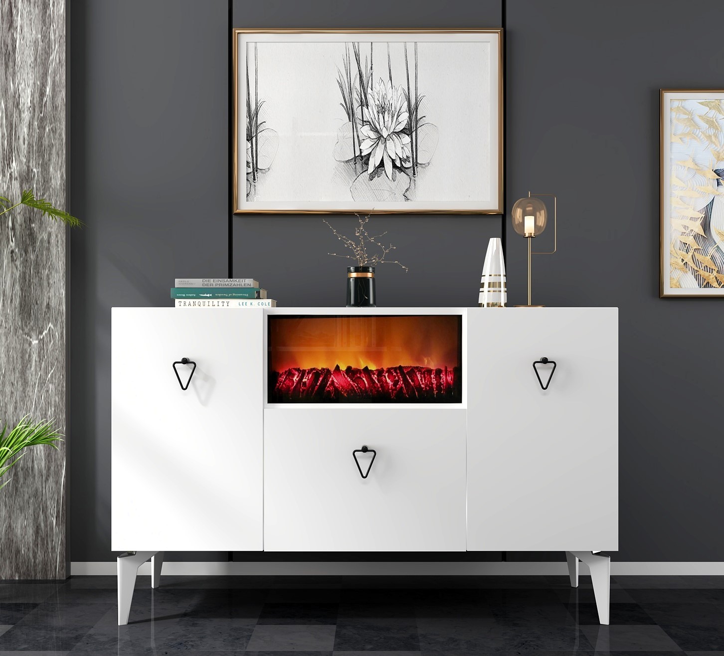 SIENA Console With Fireplace