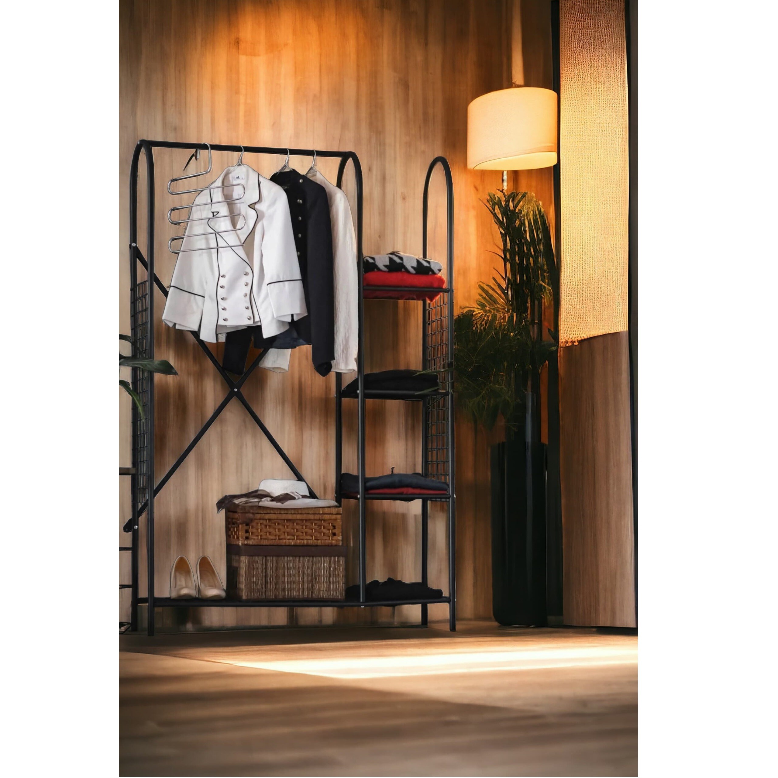 PT538 ELİT 5 METAL HANGER RACK WITH 5 SHELVES