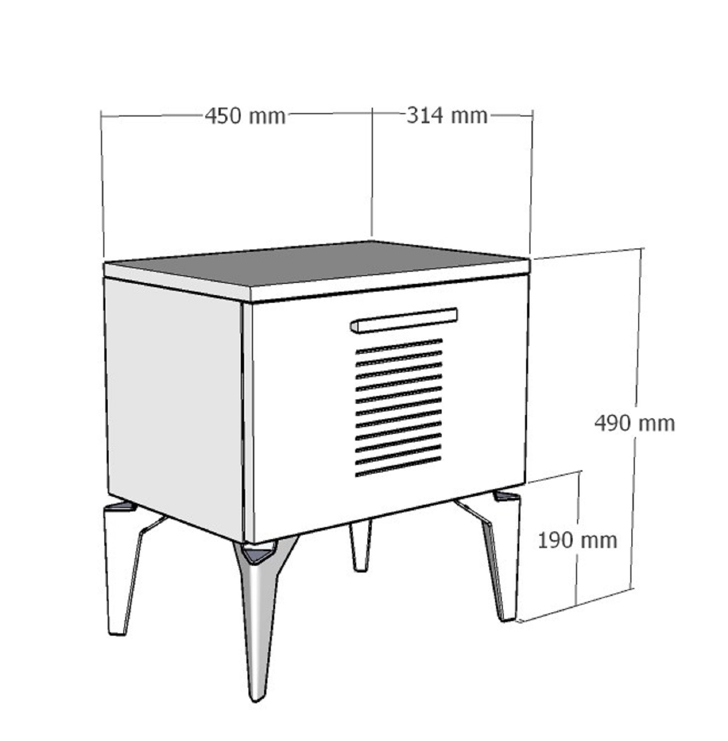 ASIMO Modern Bedside Table | Compact Nightstand for Bedroom