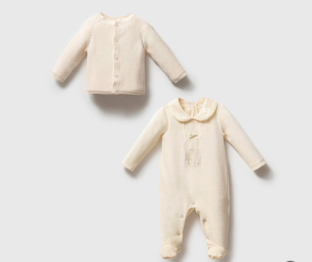 Kız Bebek Hırka-Tulum Takım