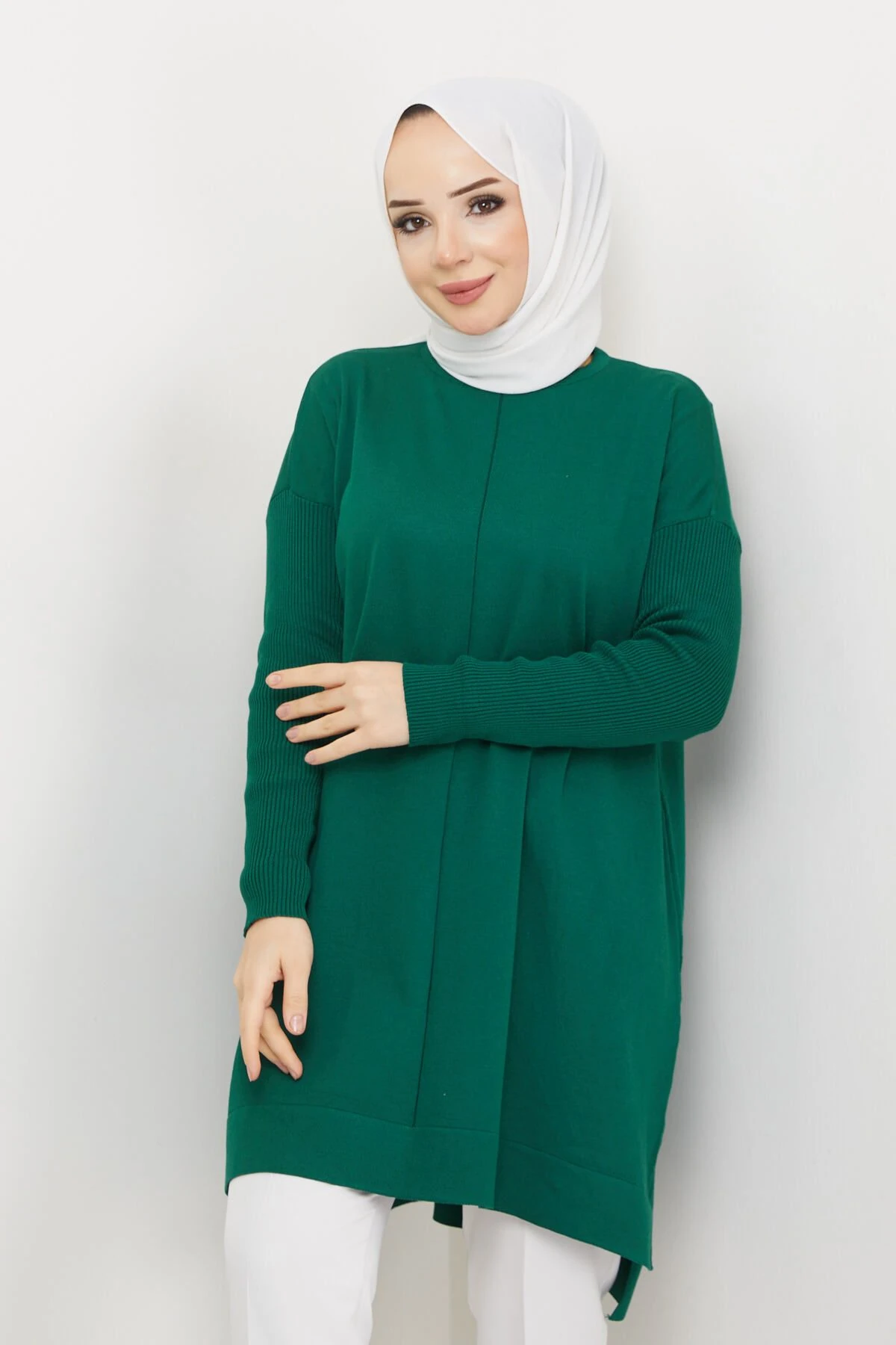 Kadın Merserize Triko Kazak Tunik