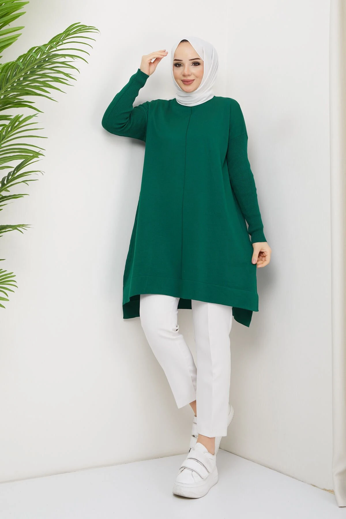 Kadın Merserize Triko Kazak Tunik