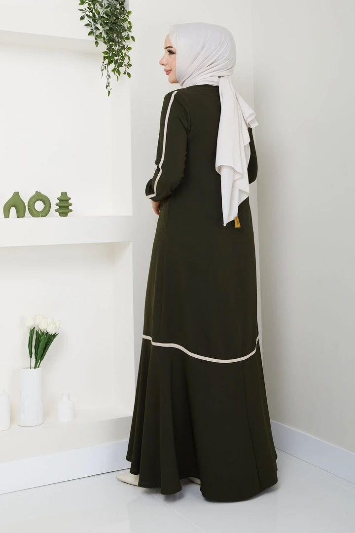 Kadın Şerit Detaylı Spor Kap Ferace