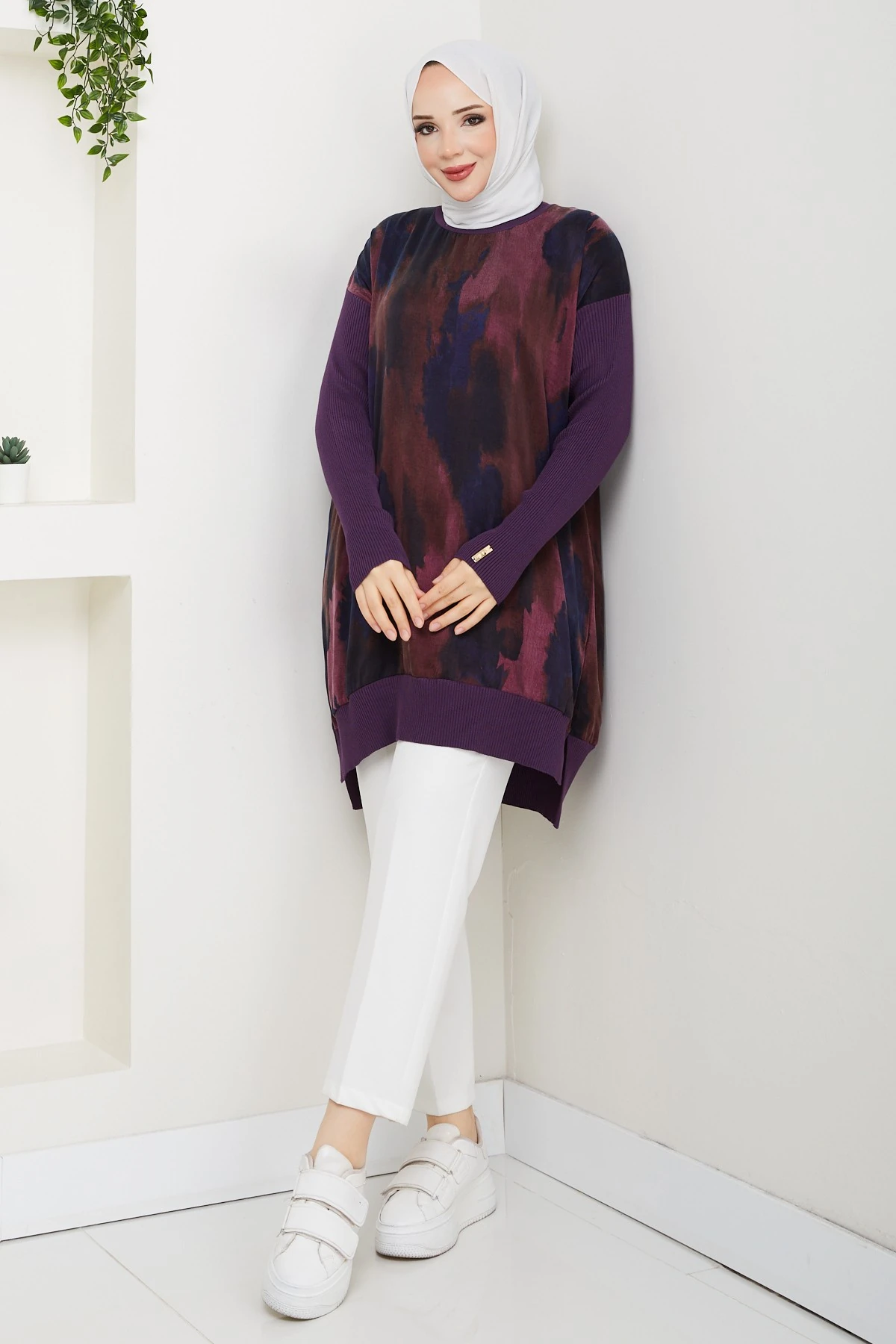 Kadın İpek Kupra Merserize Triko Tunik