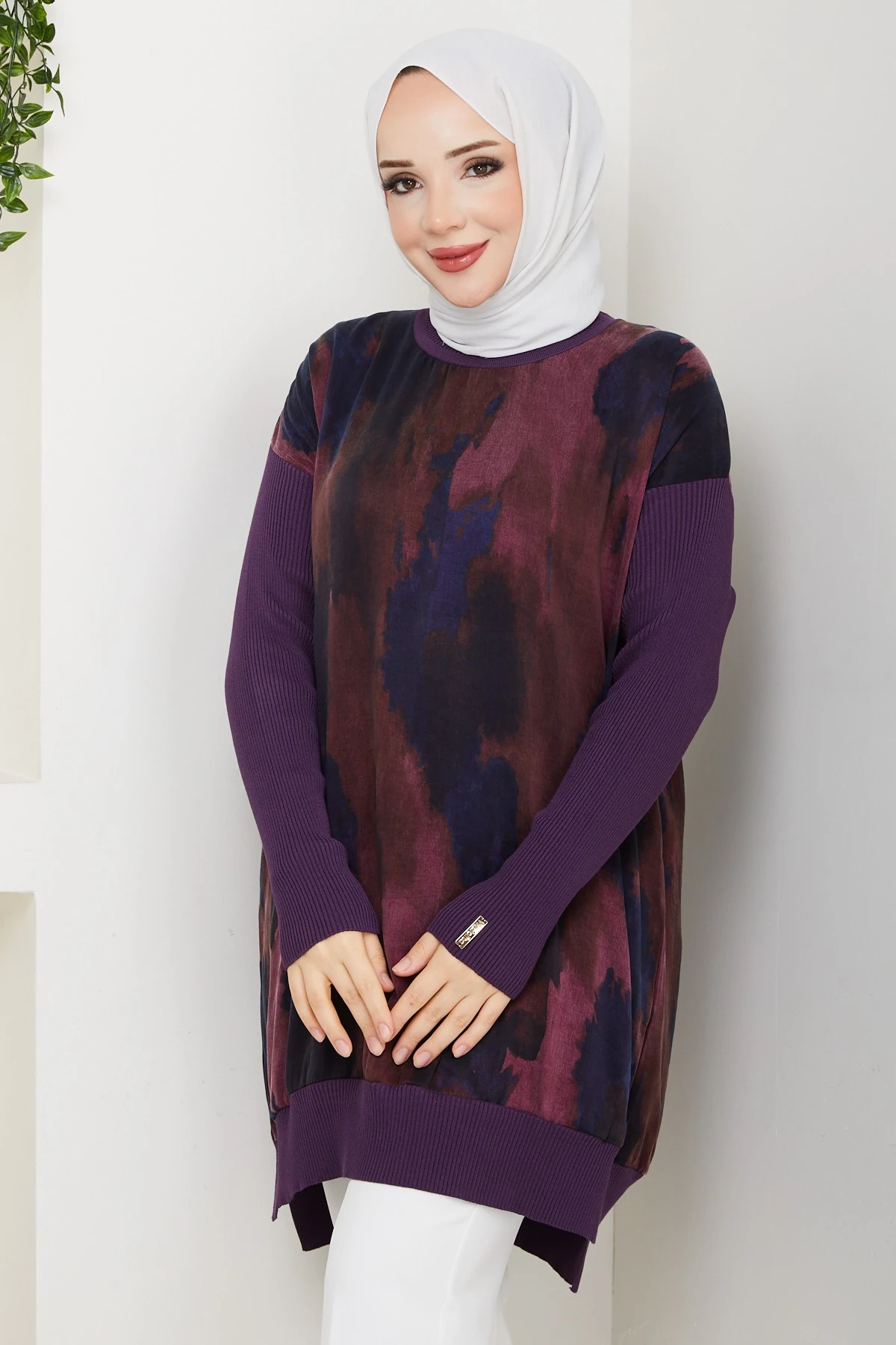 Kadın İpek Kupra Merserize Triko Tunik