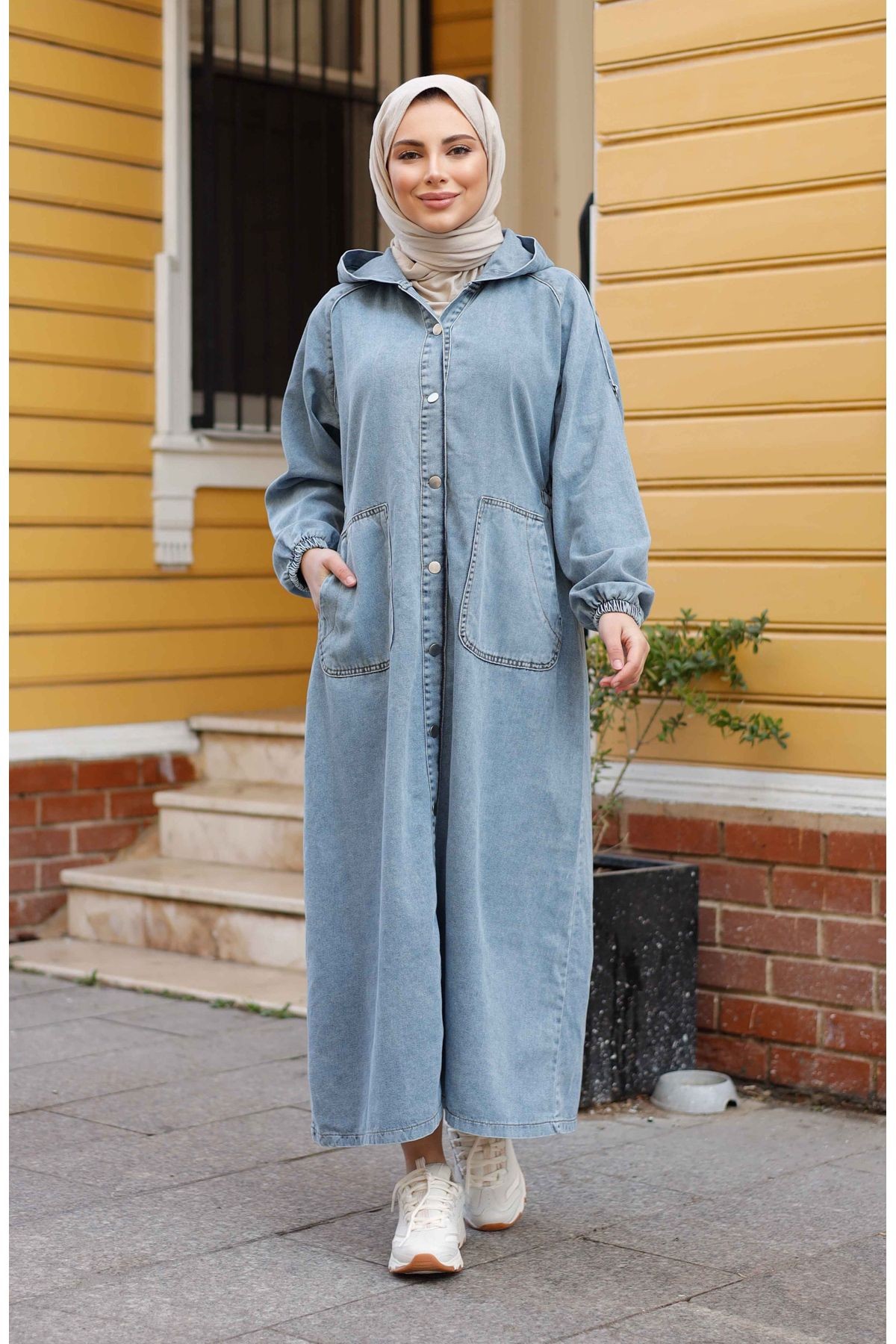 Kadın Beli Büzgü Detaylı Denim Kot Kap