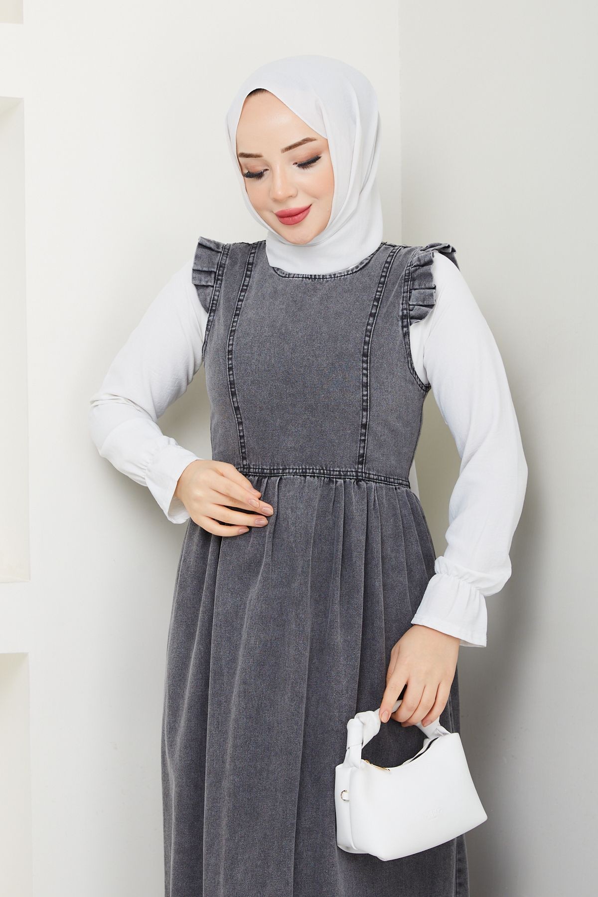 Kadın Denim Kot Jile Salopet