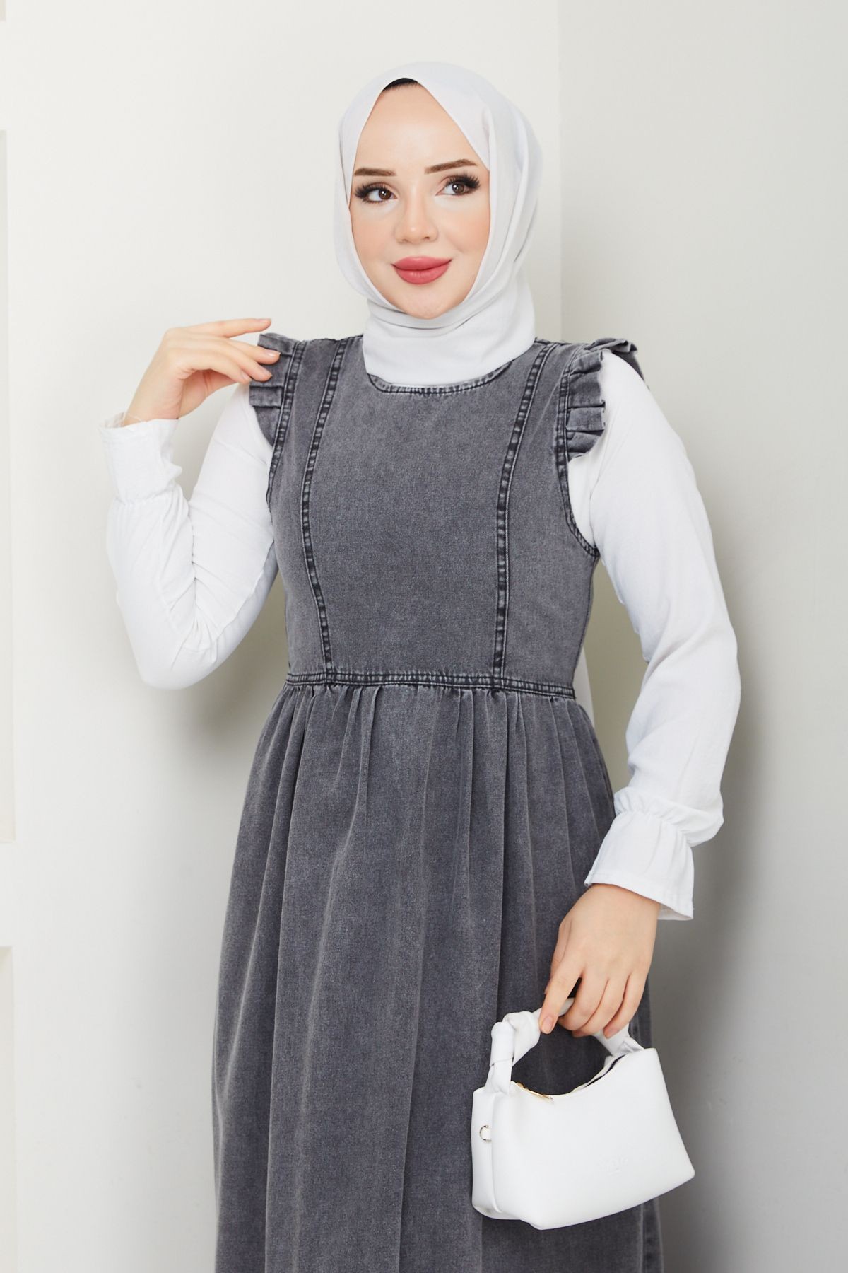 Kadın Denim Kot Jile Salopet
