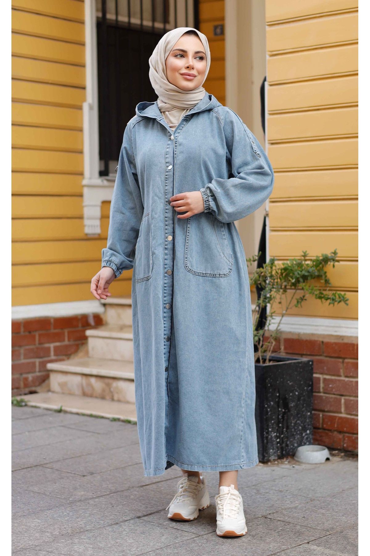 Kadın Beli Büzgü Detaylı Denim Kot Kap