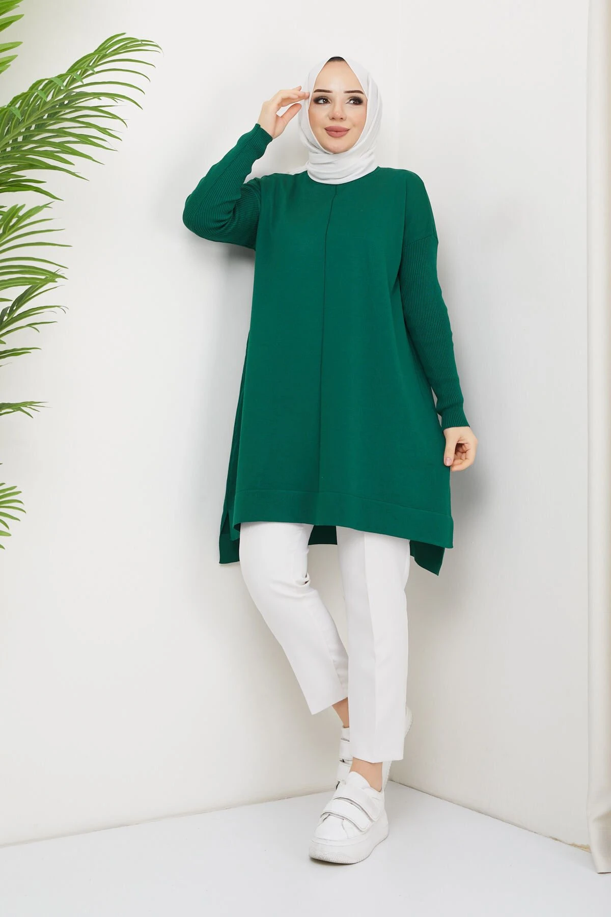 Kadın Merserize Triko Kazak Tunik