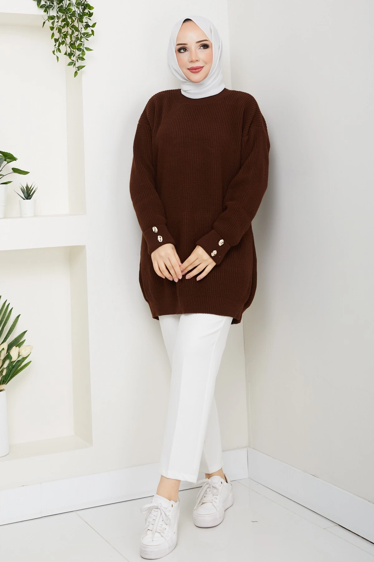 Kadın Kolu Taşlı Tunik