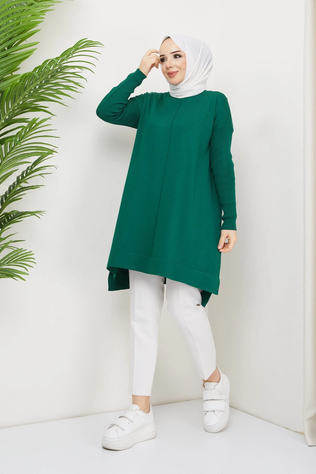 Kadın Merserize Triko Kazak Tunik