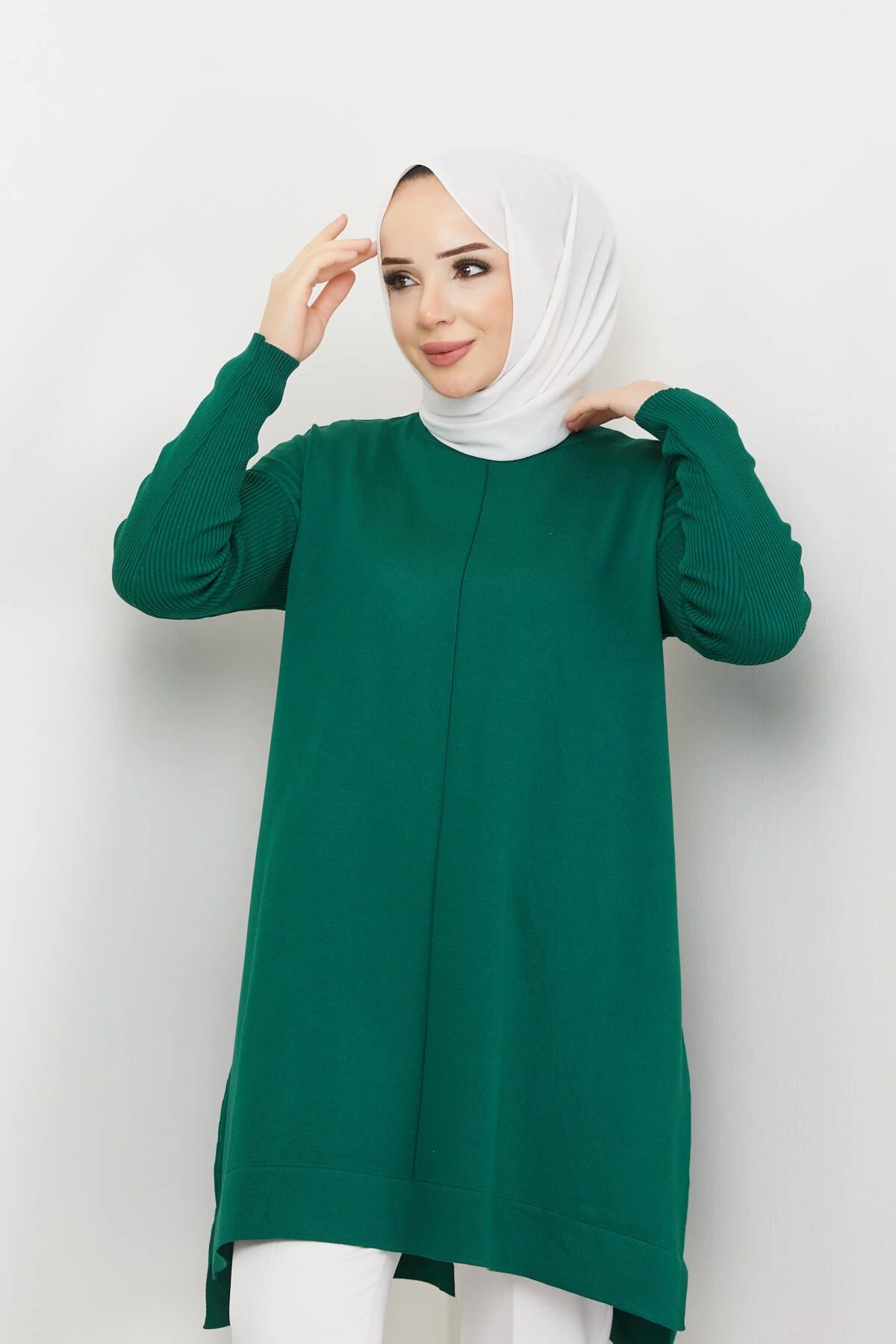 Kadın Merserize Triko Kazak Tunik