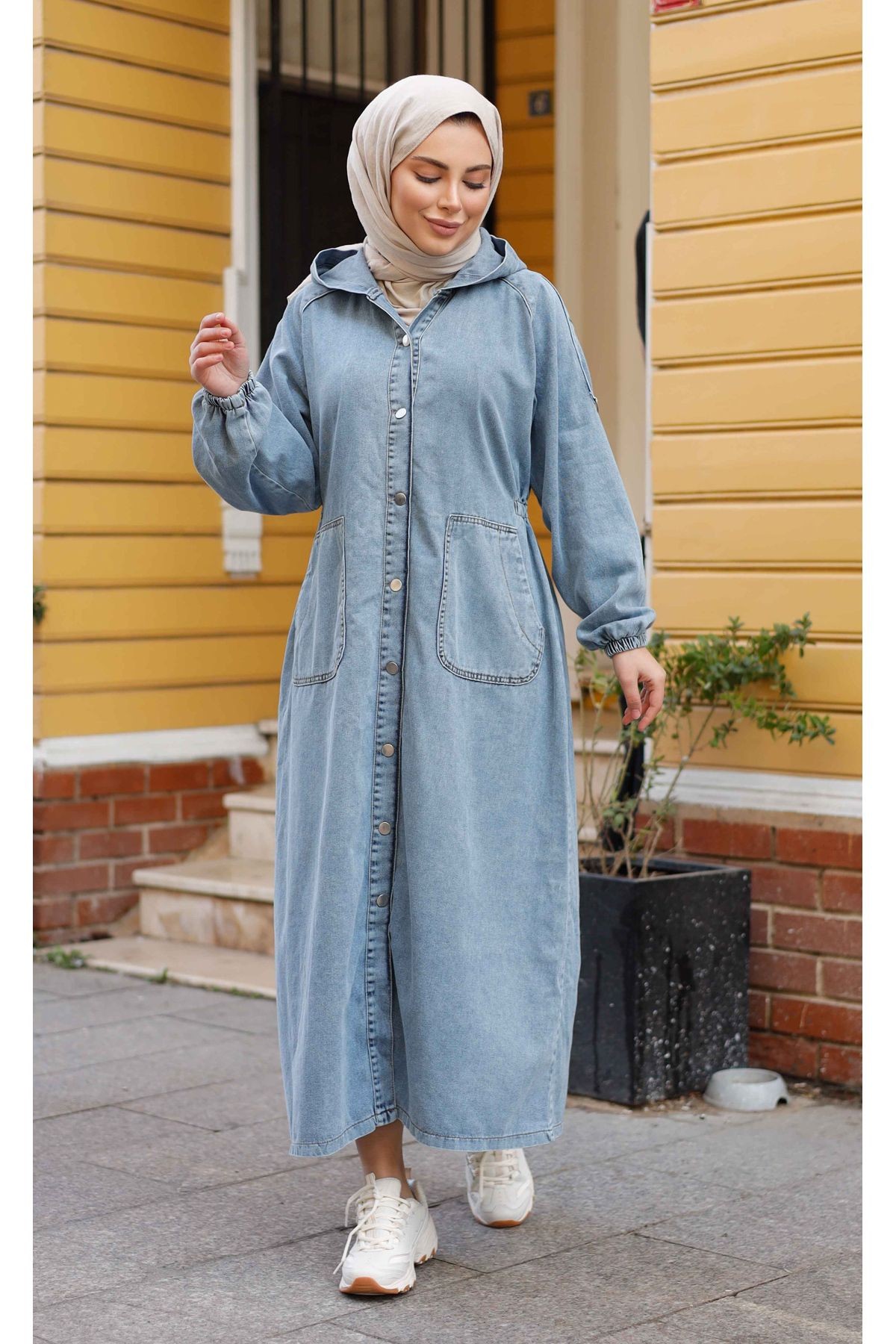 Kadın Beli Büzgü Detaylı Denim Kot Kap
