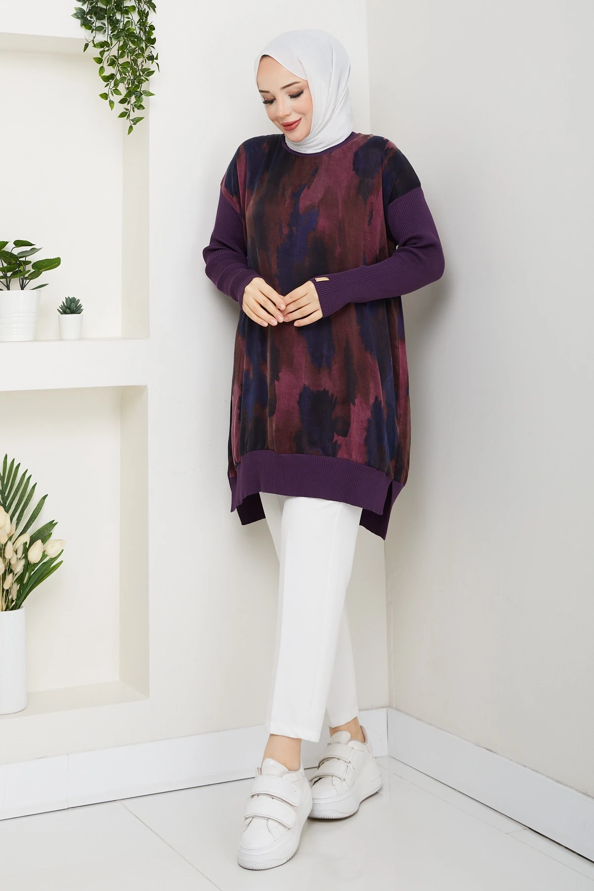 Kadın İpek Kupra Merserize Triko Tunik