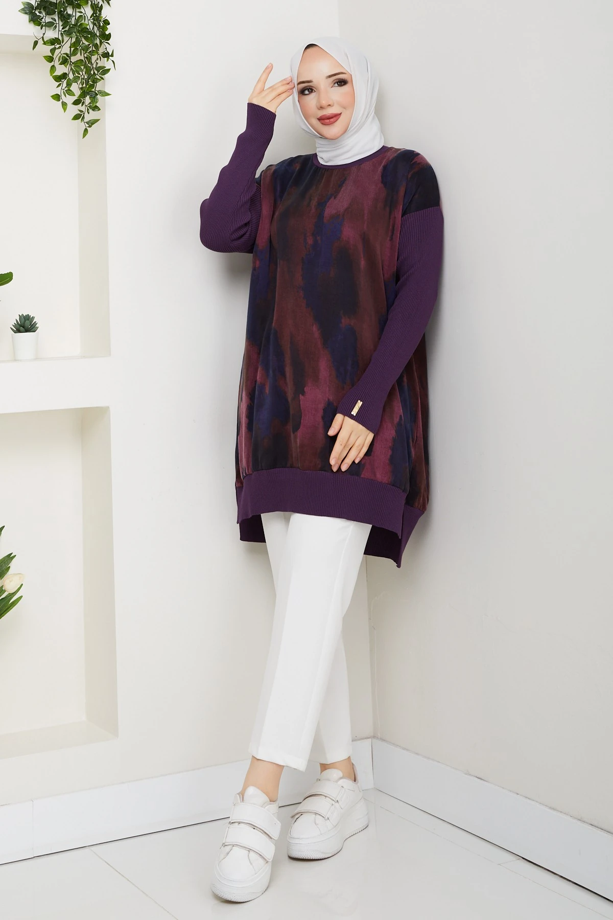 Kadın İpek Kupra Merserize Triko Tunik