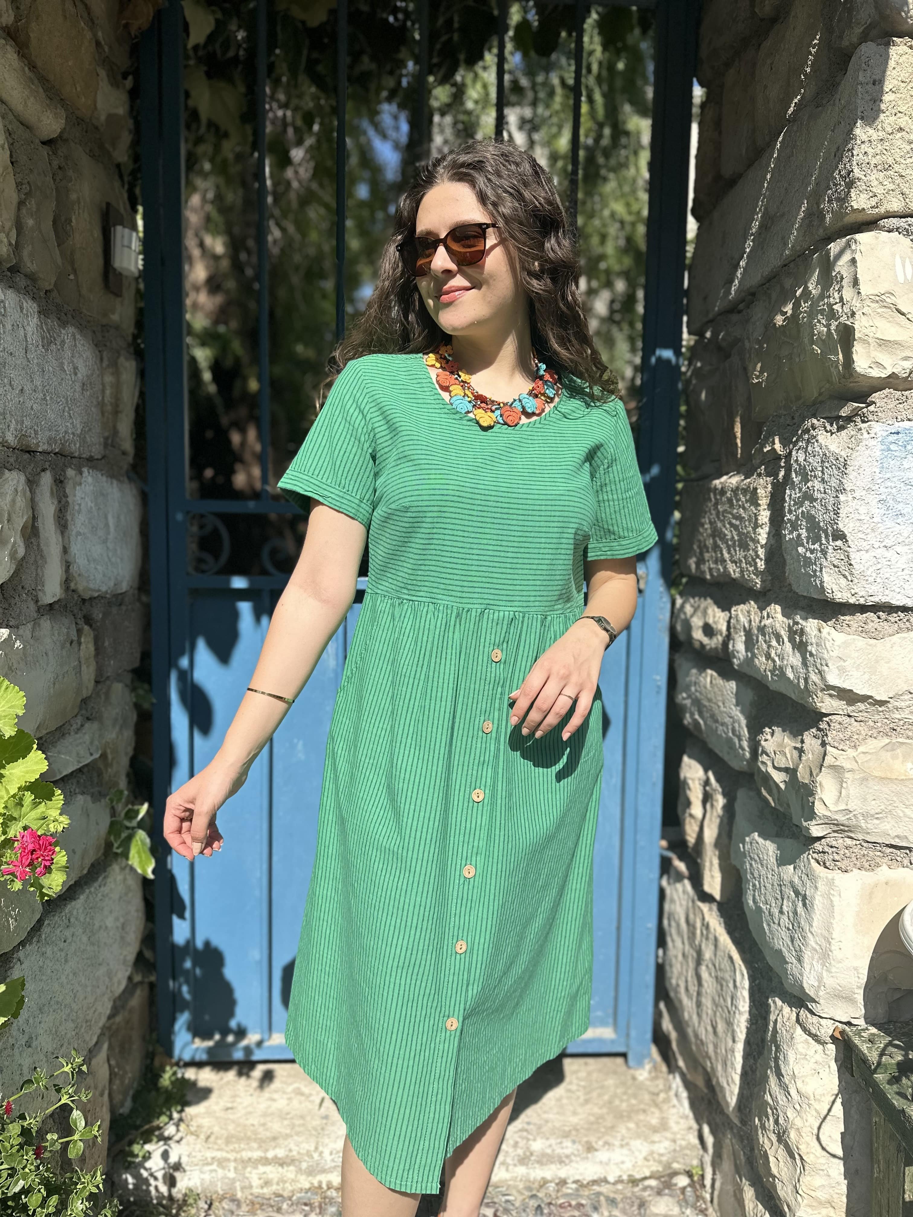 Karmen Çizgili Elbise 616