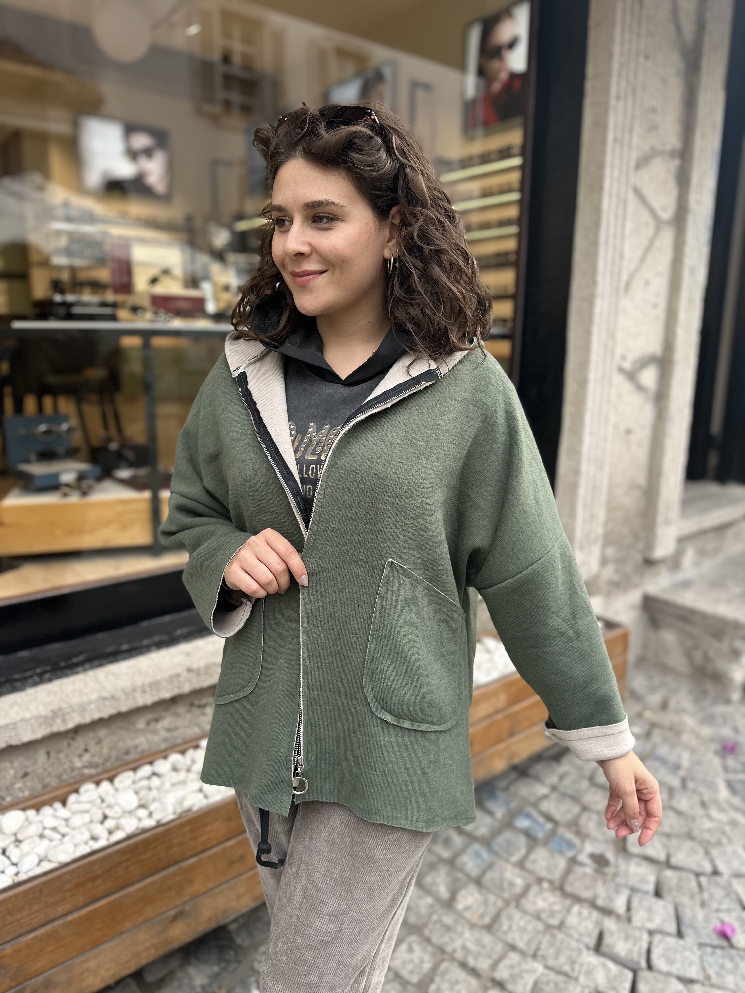 Düz Desen Kap 60115 - Haki