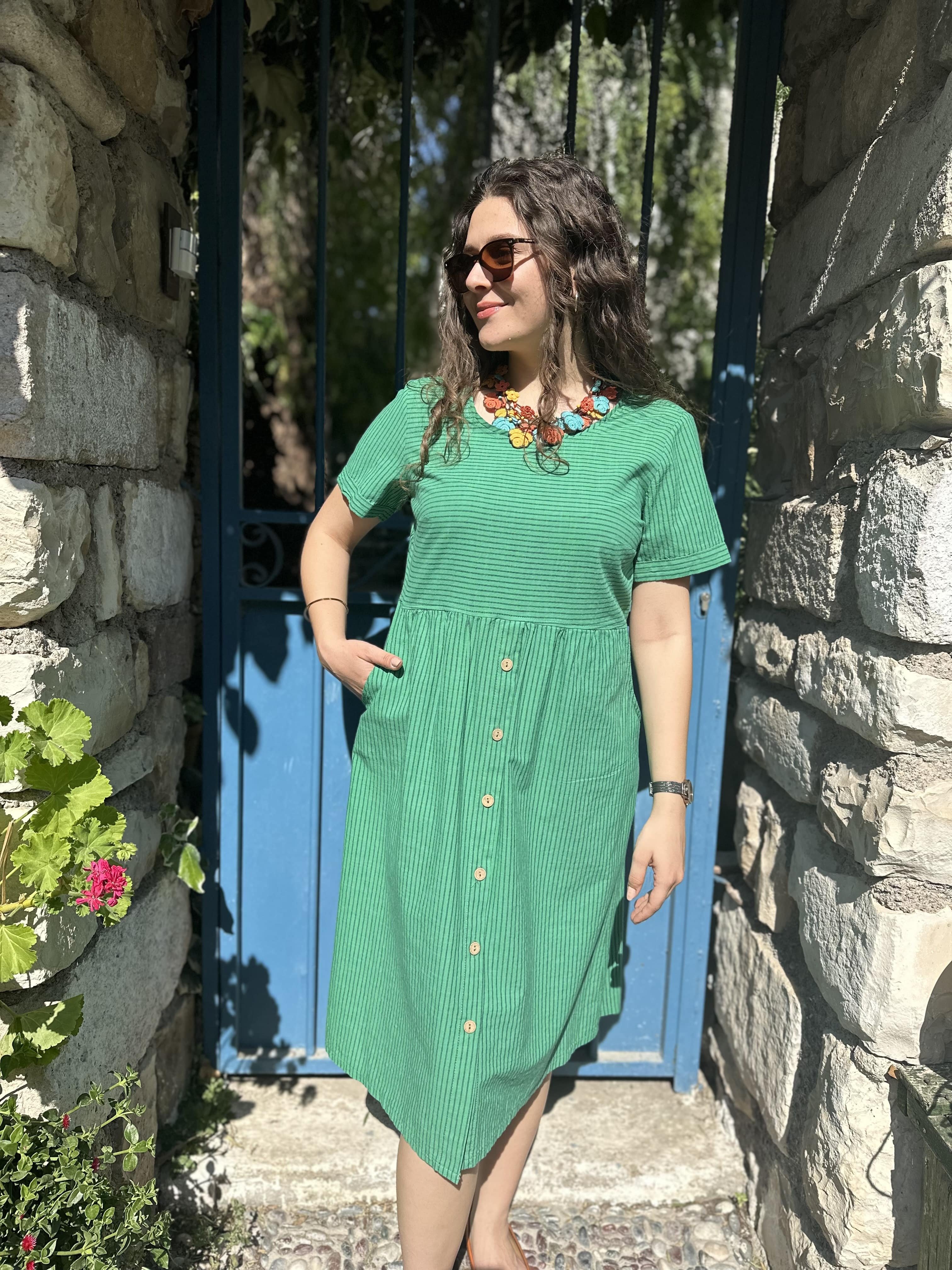 Karmen Çizgili Elbise 616