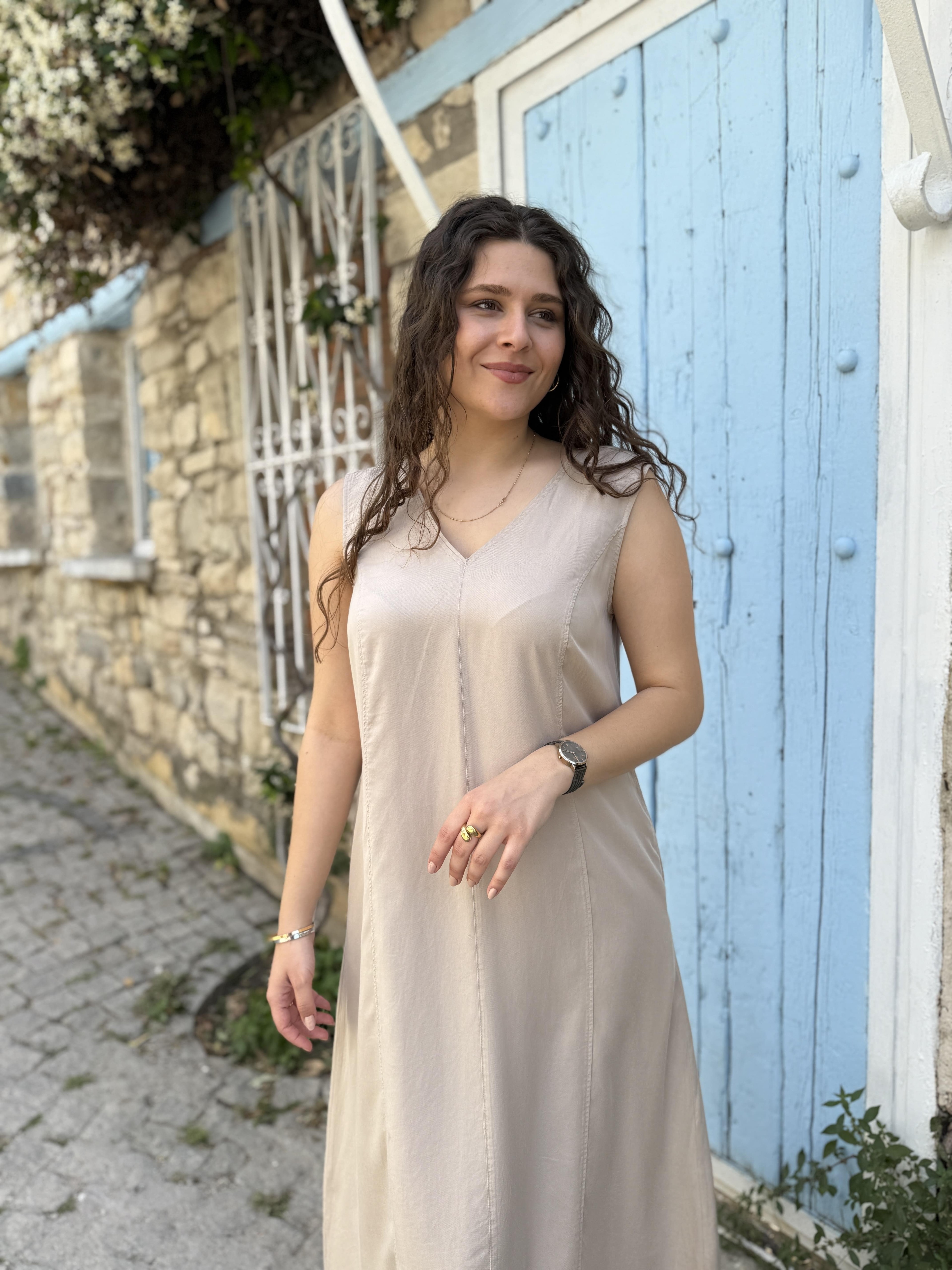 Tencel Elbise 613 - Kum Beji