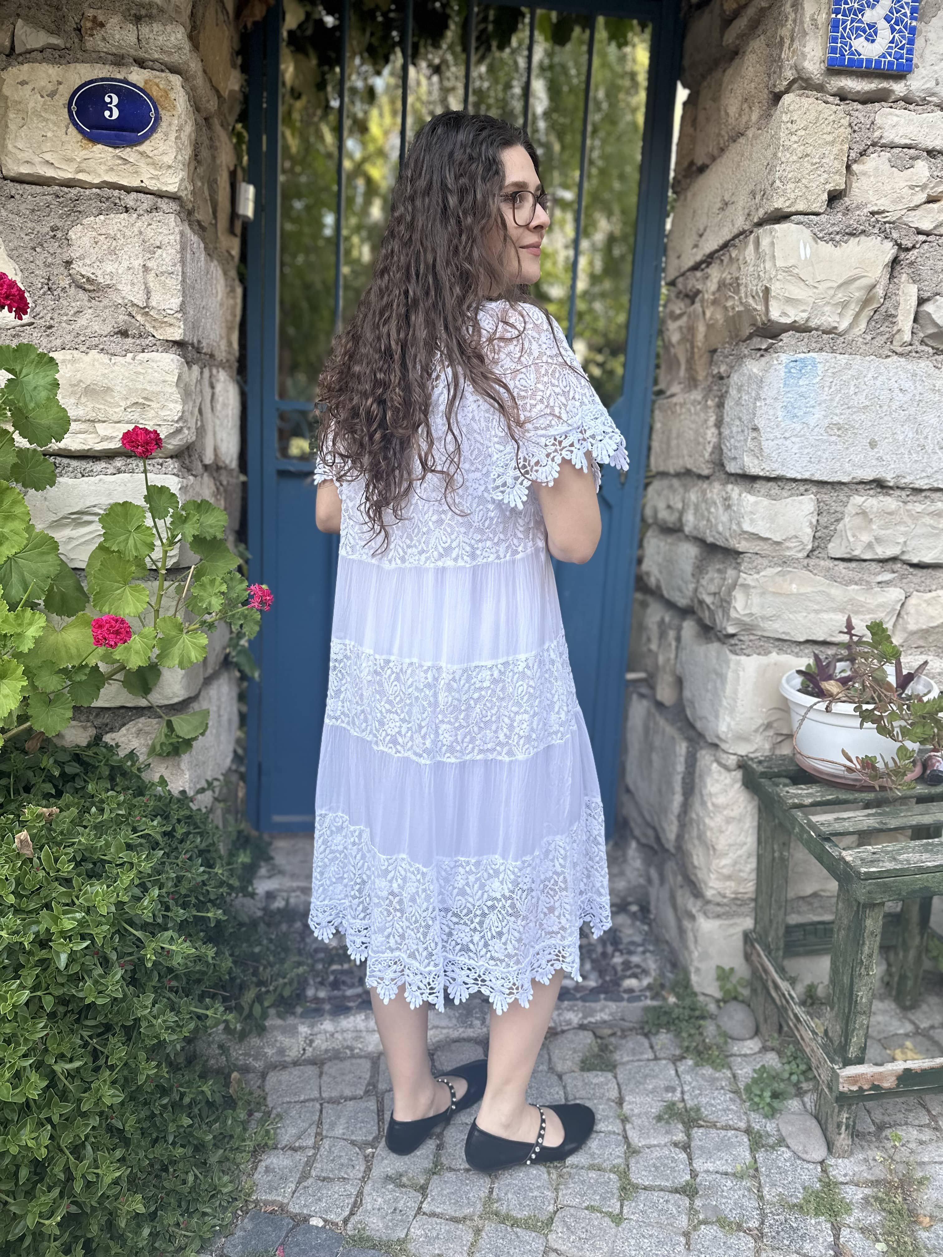 İtalyan Kelebek Detay İpek Elbise