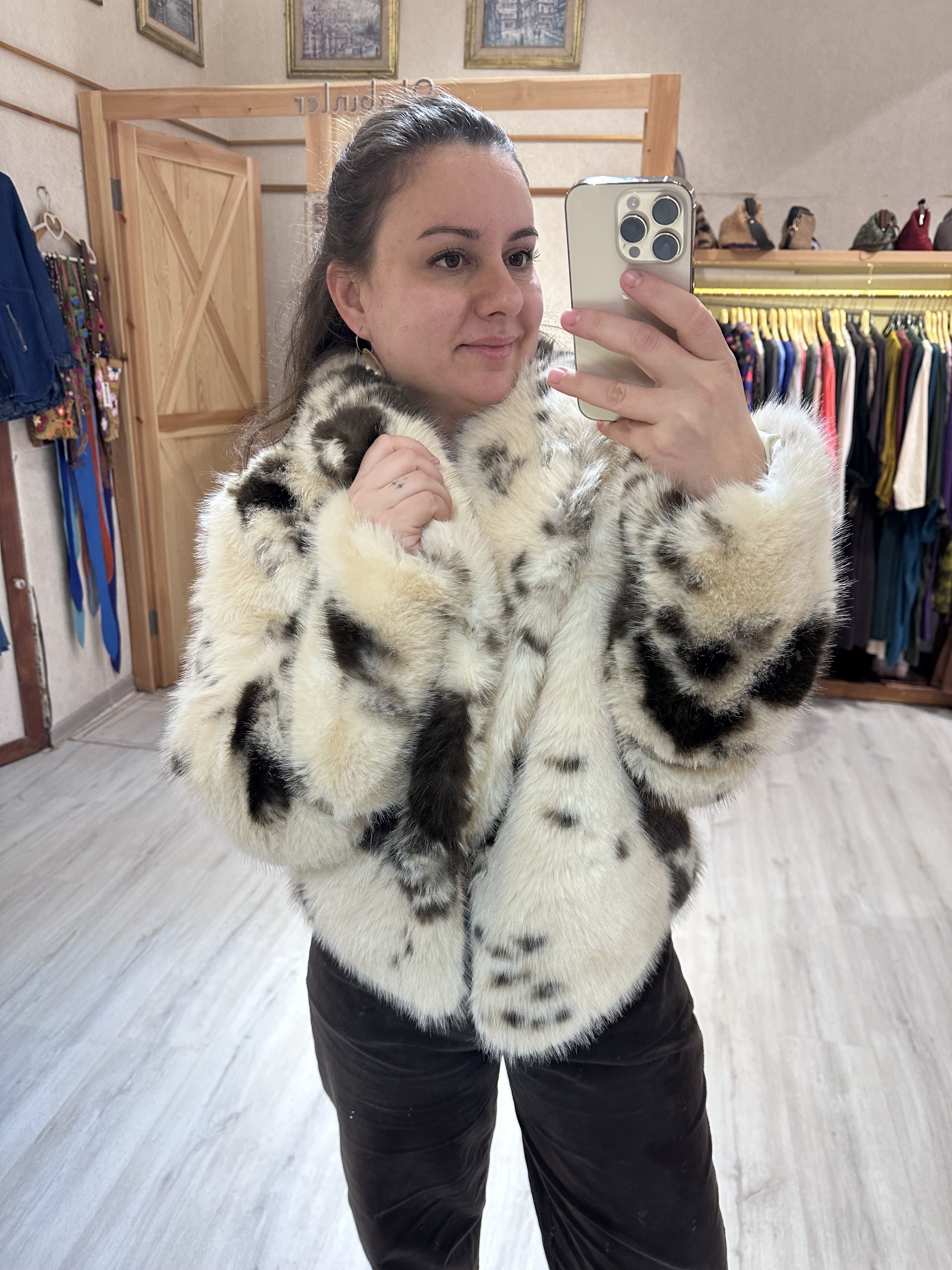 Rodeo Desen Kürklü Kaban A35