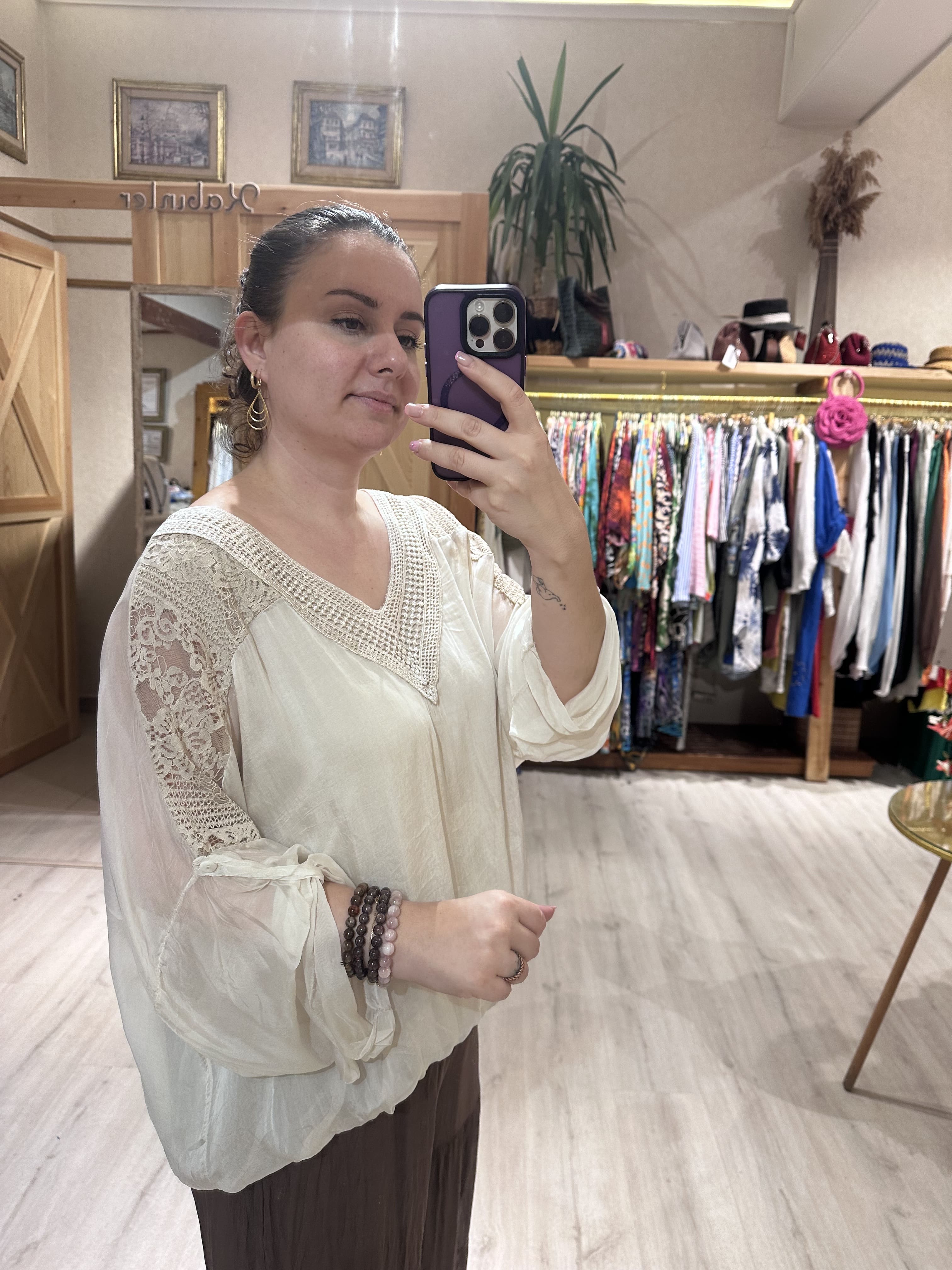 İtalyan İpek Kol Detay Bluz 270