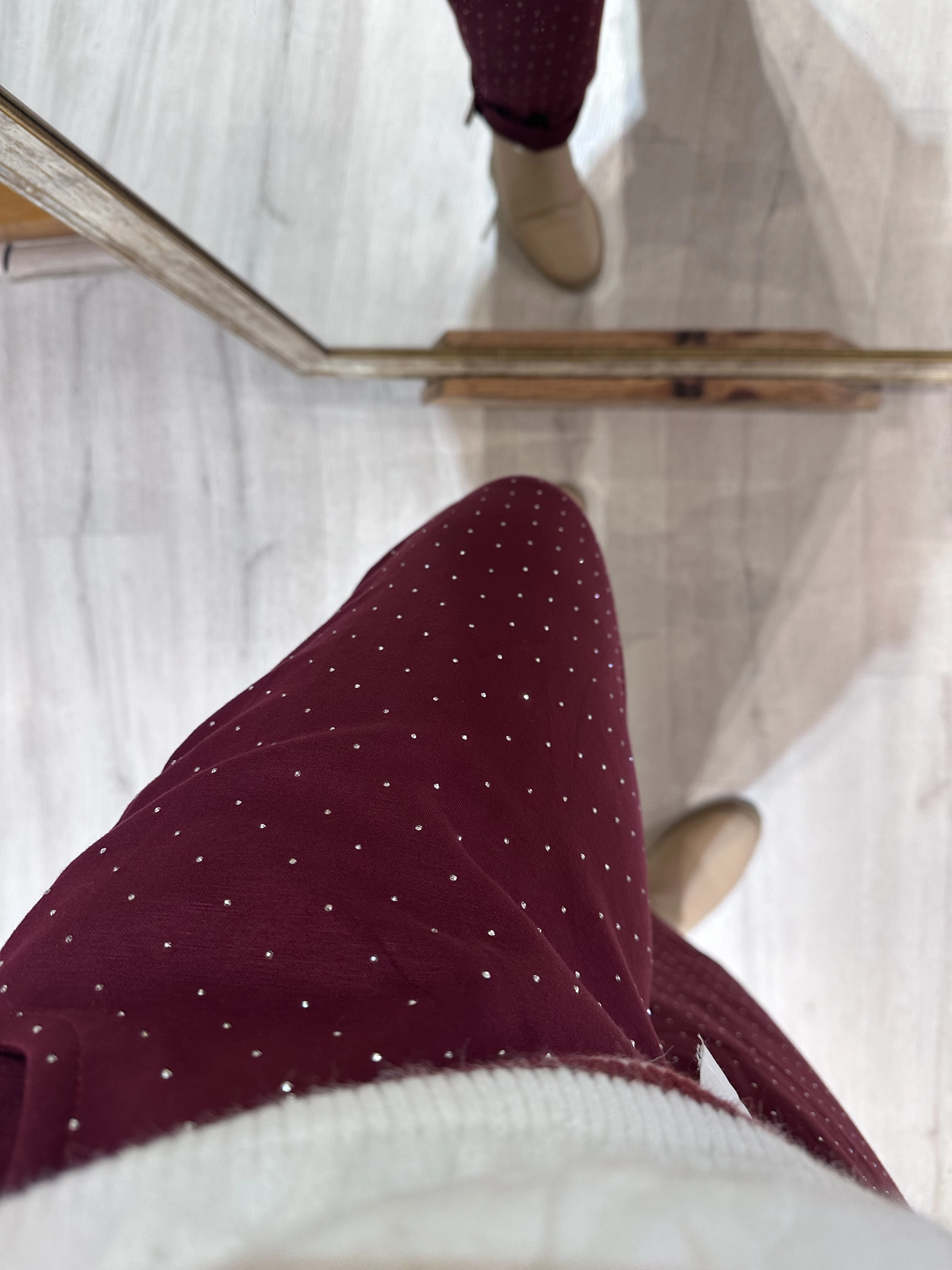 Taşlı Kemerli Pantolon 8614