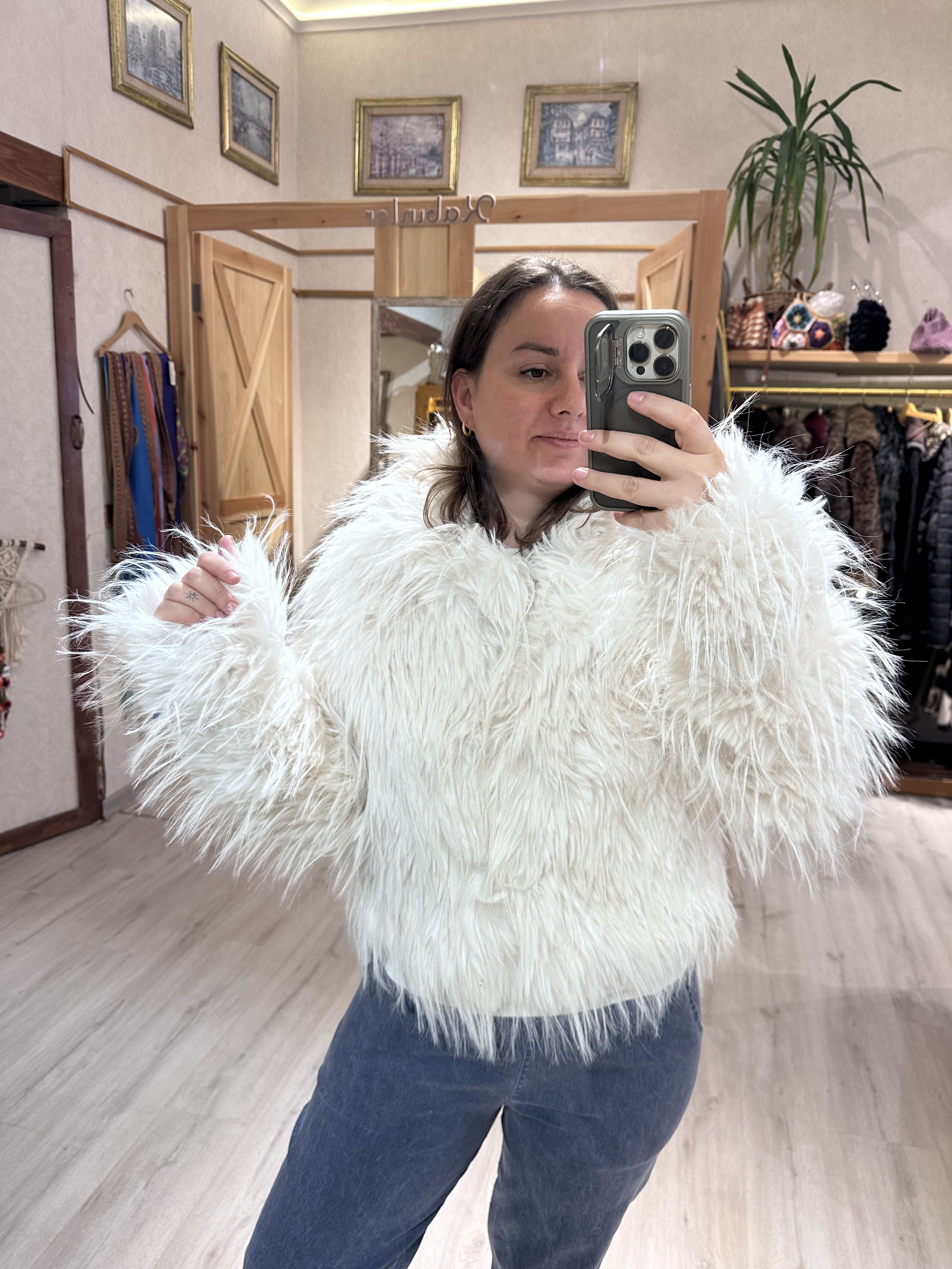 Peluş Kürklü Ceket AY930