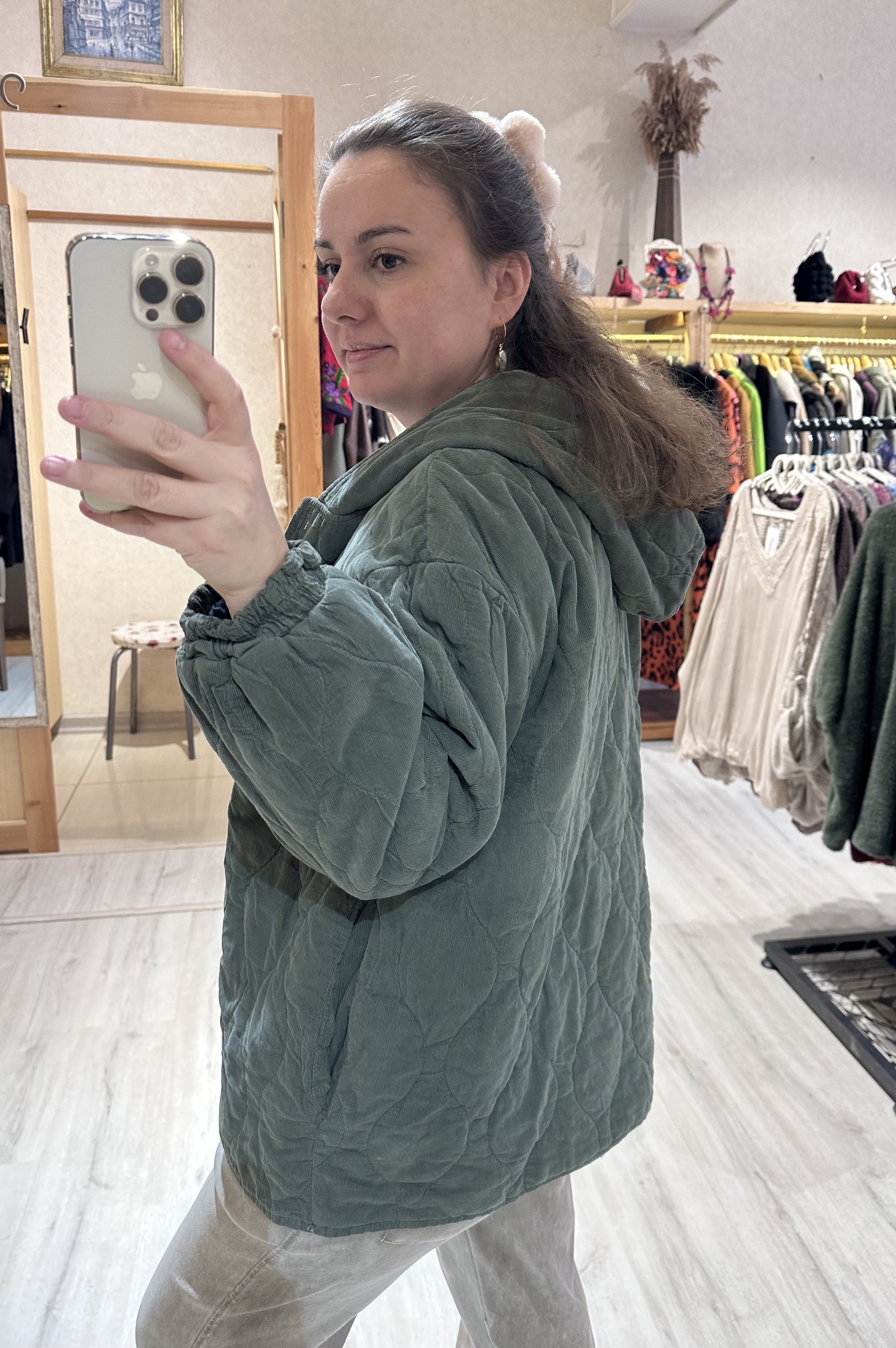 Kapüşonlu Leopar Astarlı İtalyan Mont 25488