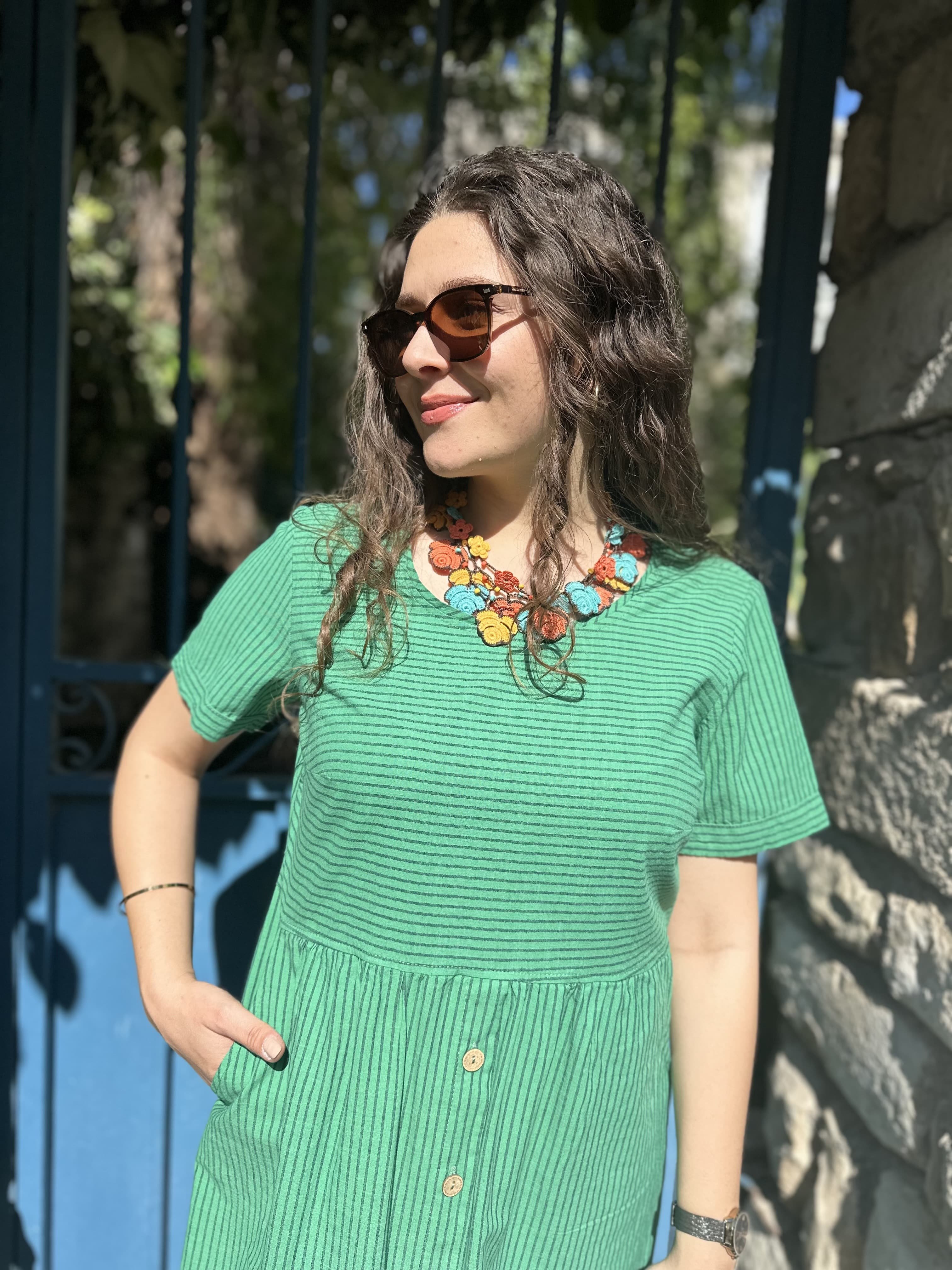 Karmen Çizgili Elbise 616