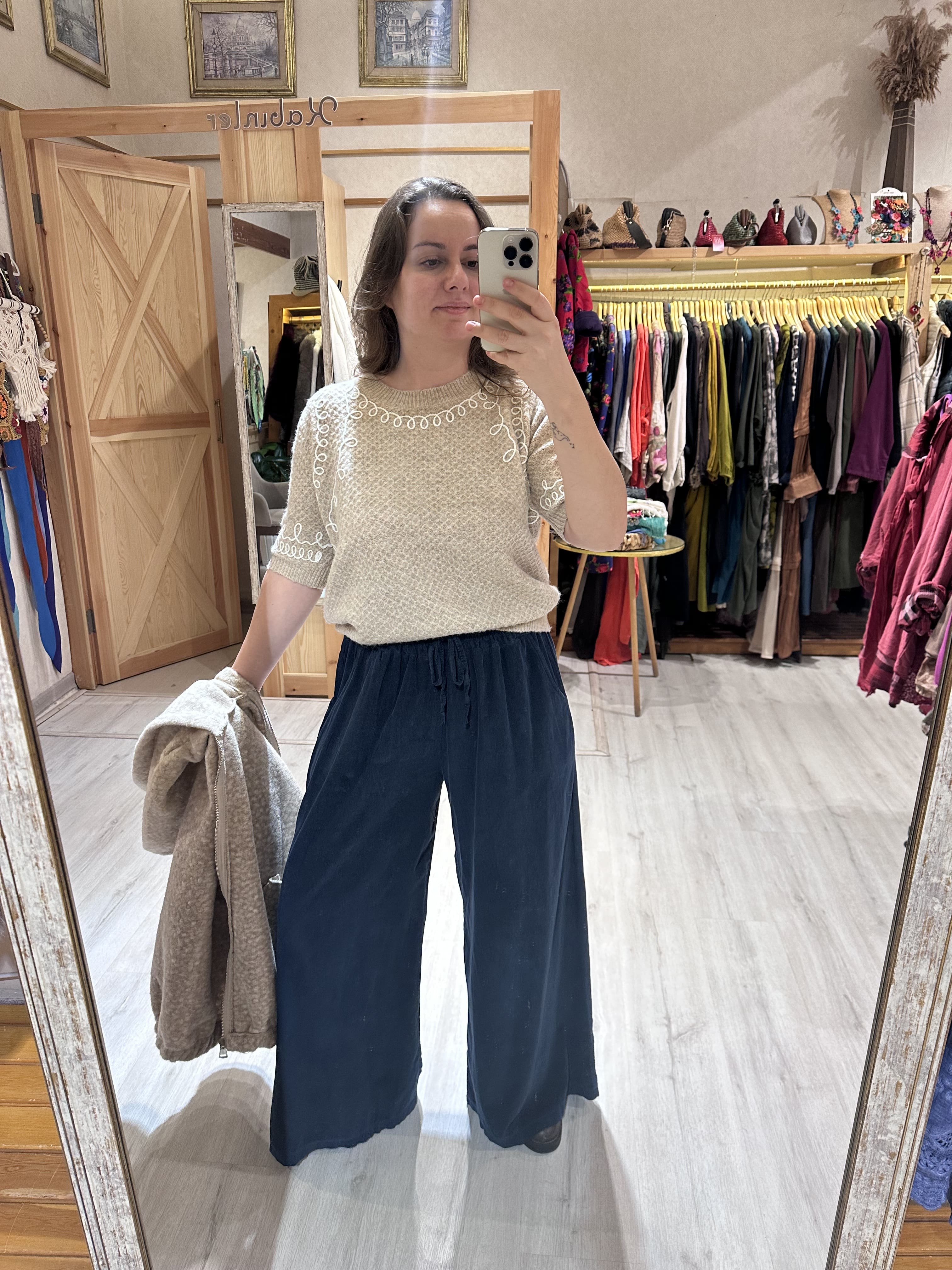 Rafya Desen Yünlü Kazak 250115