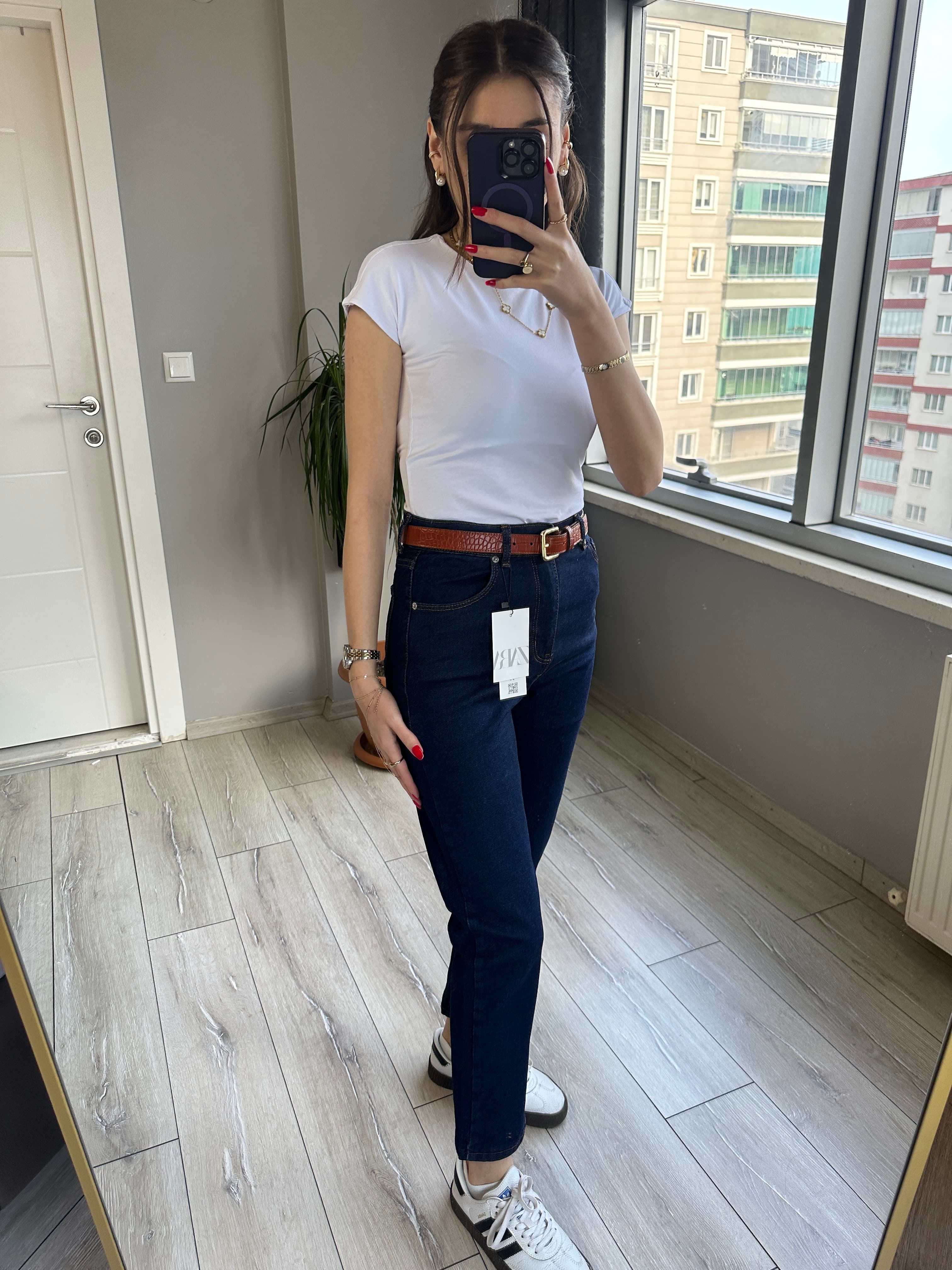 ZR Boyfit Lacivert Jean