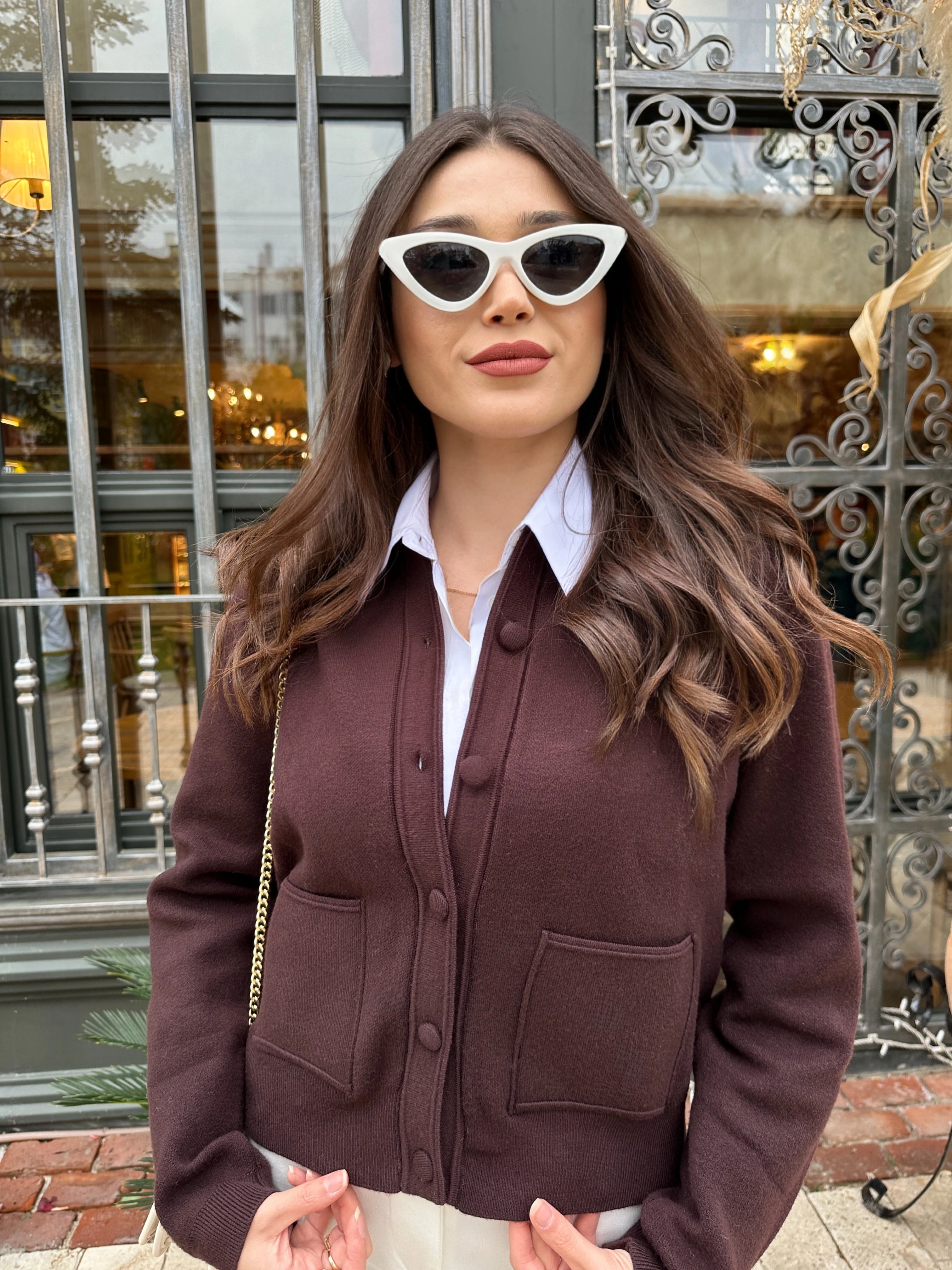 Premium Dokulu Cepli Hırka 