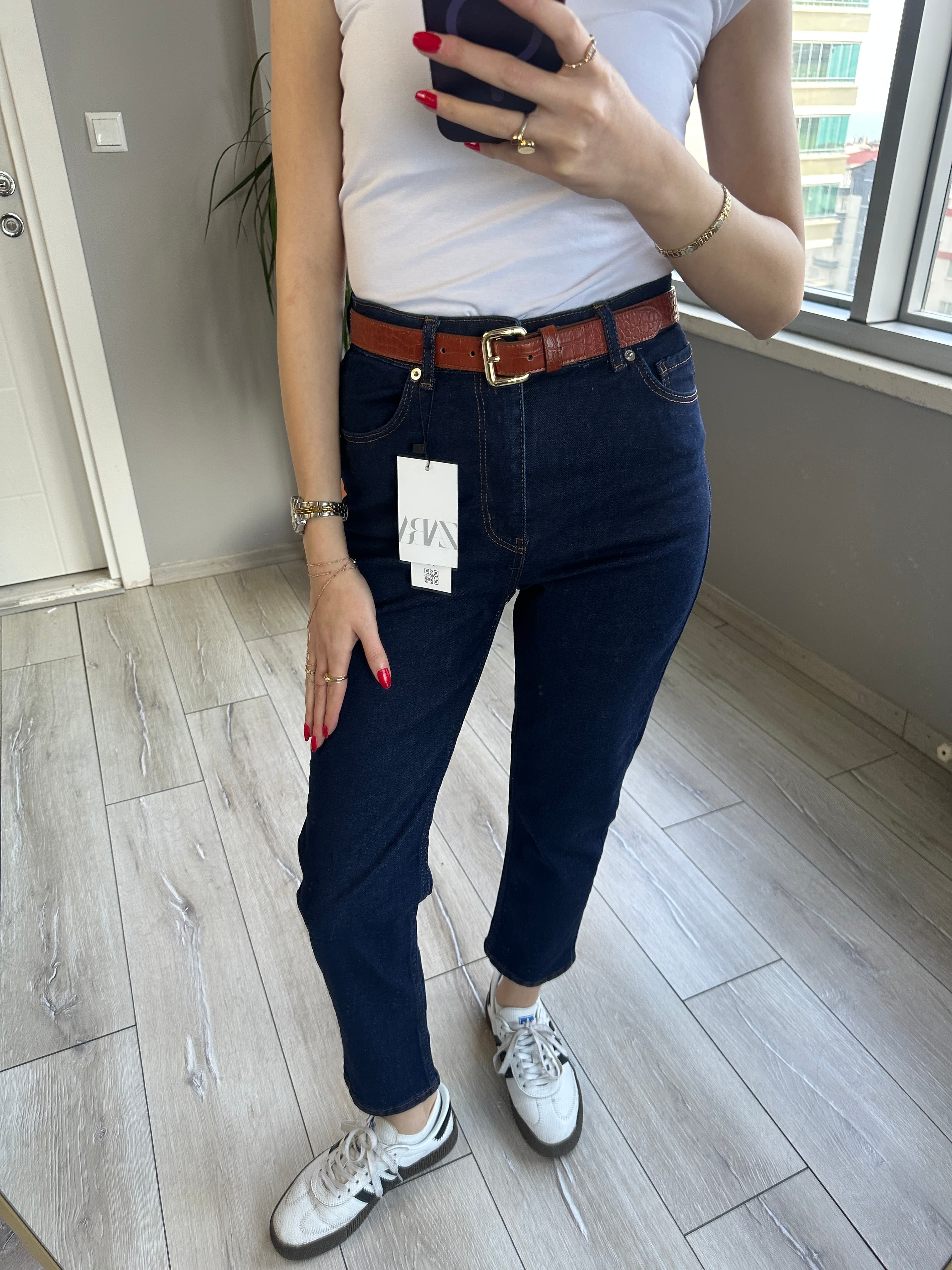 ZR Boyfit Lacivert Jean