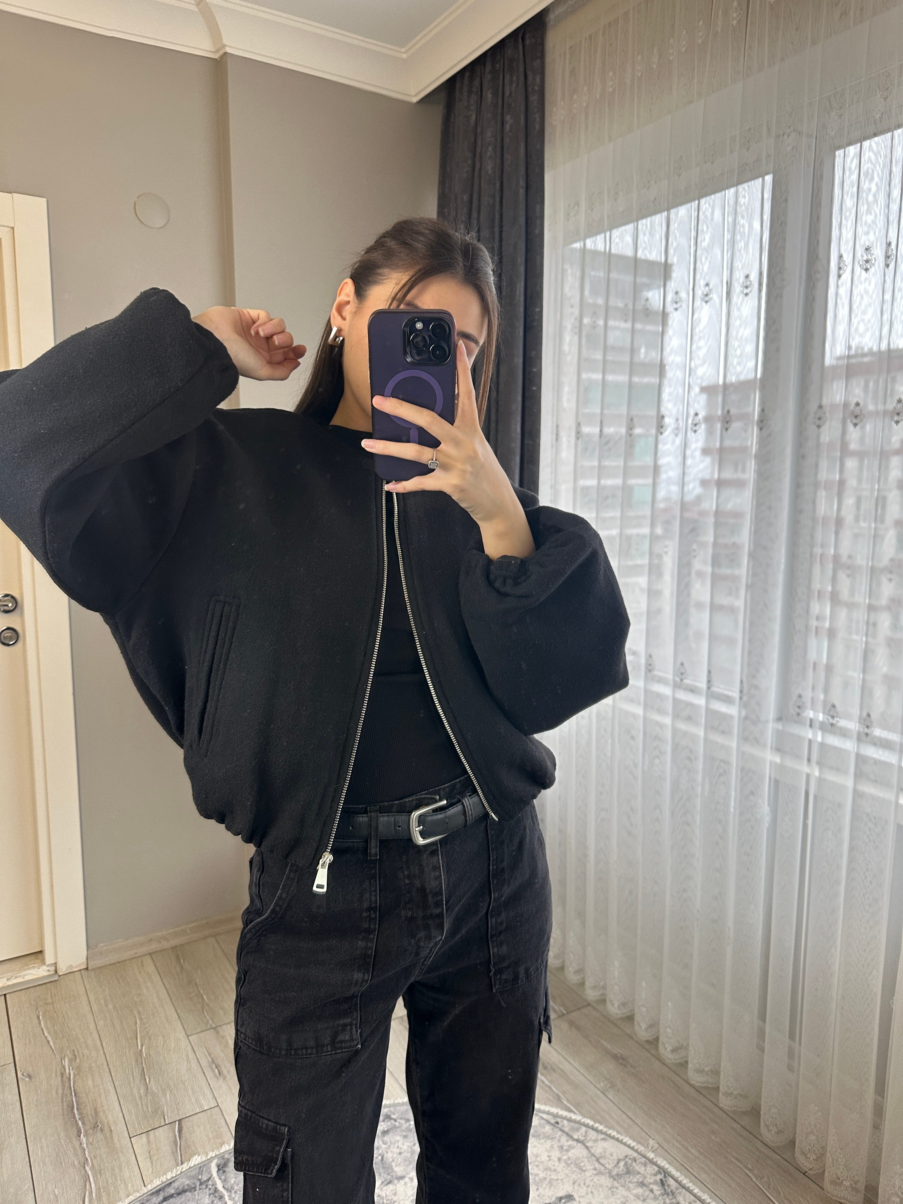 ZR Bomber Ceket - Siyah