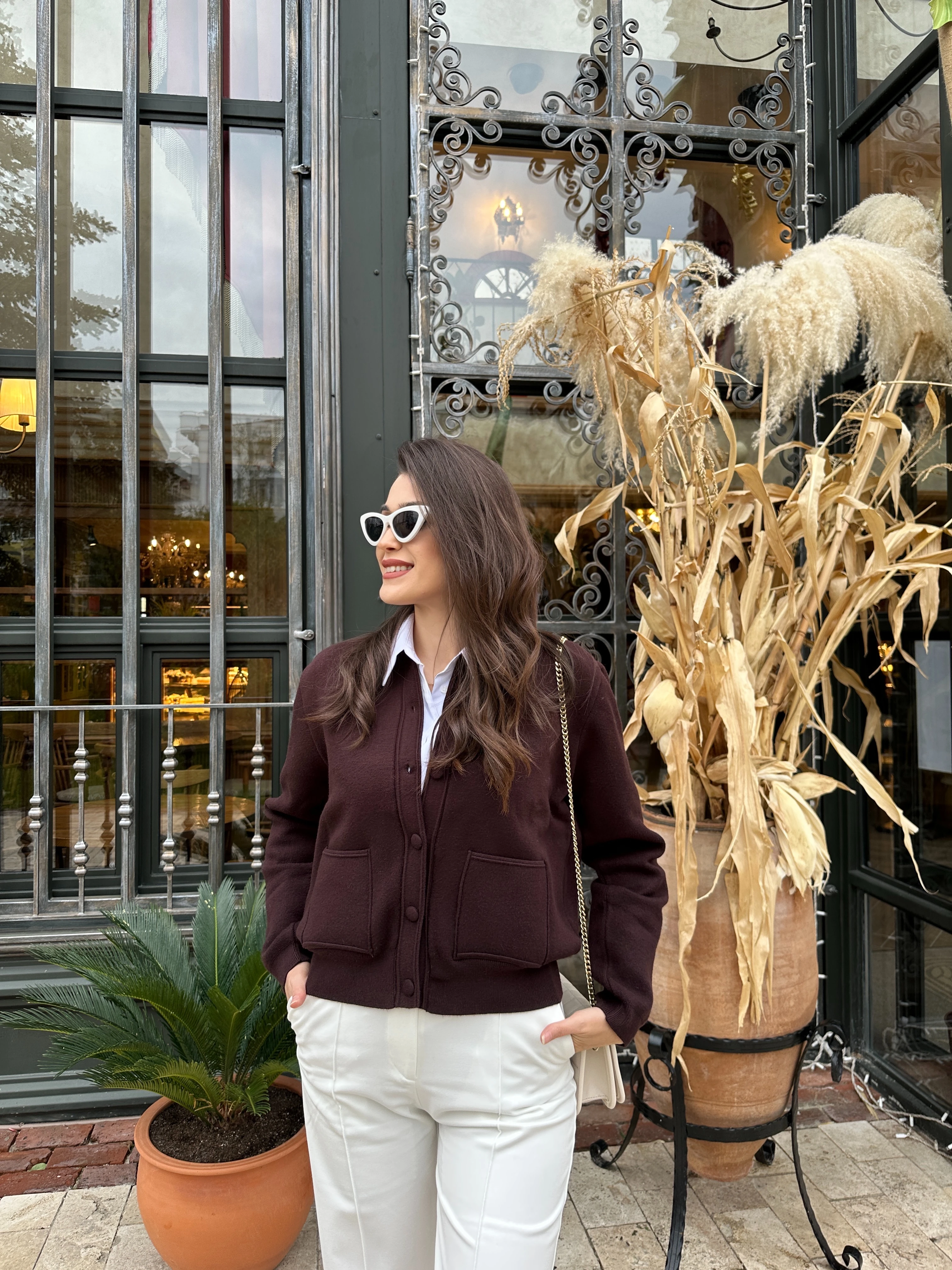 Premium Dokulu Cepli Hırka 