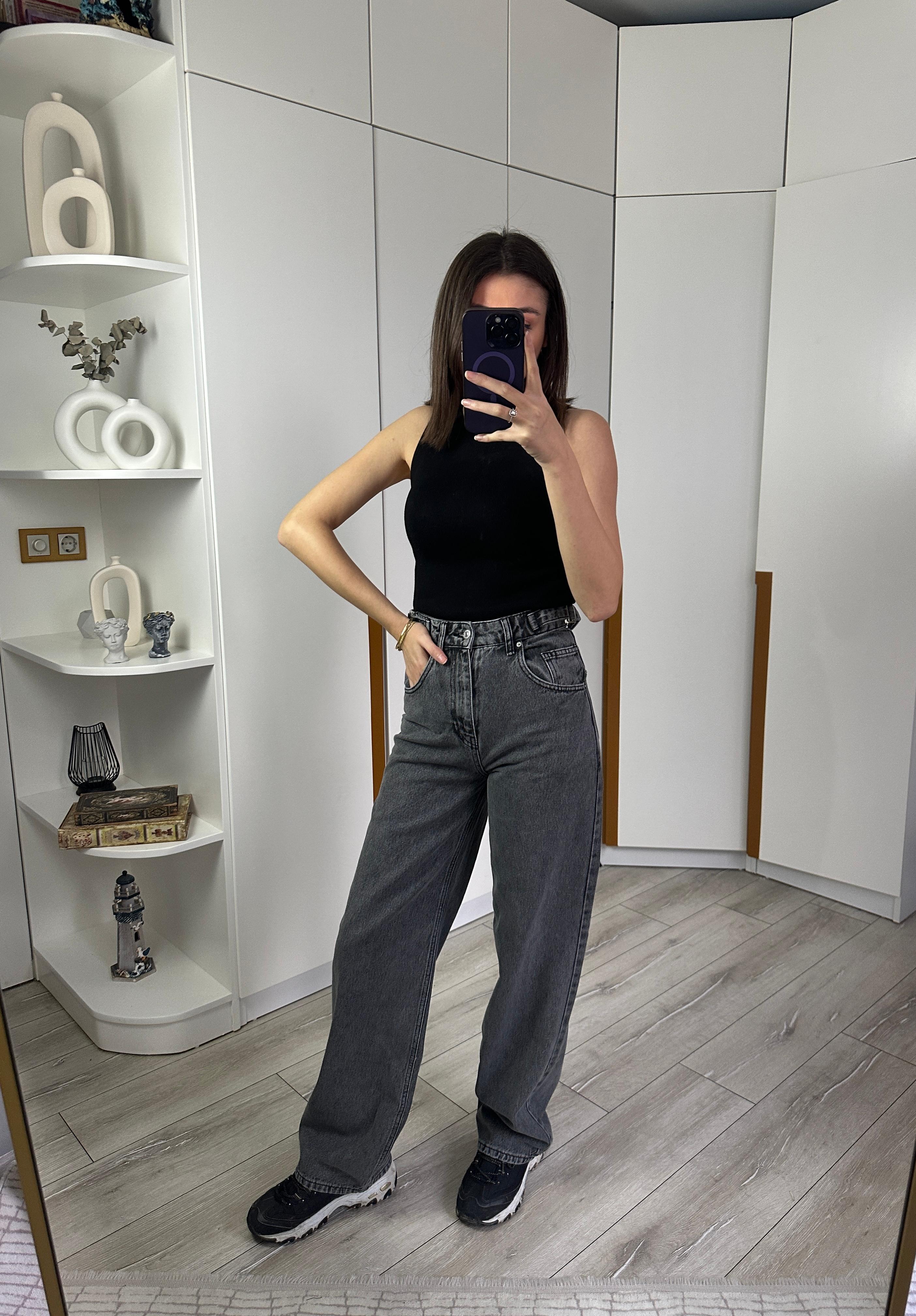Kemer Detaylı Jean 