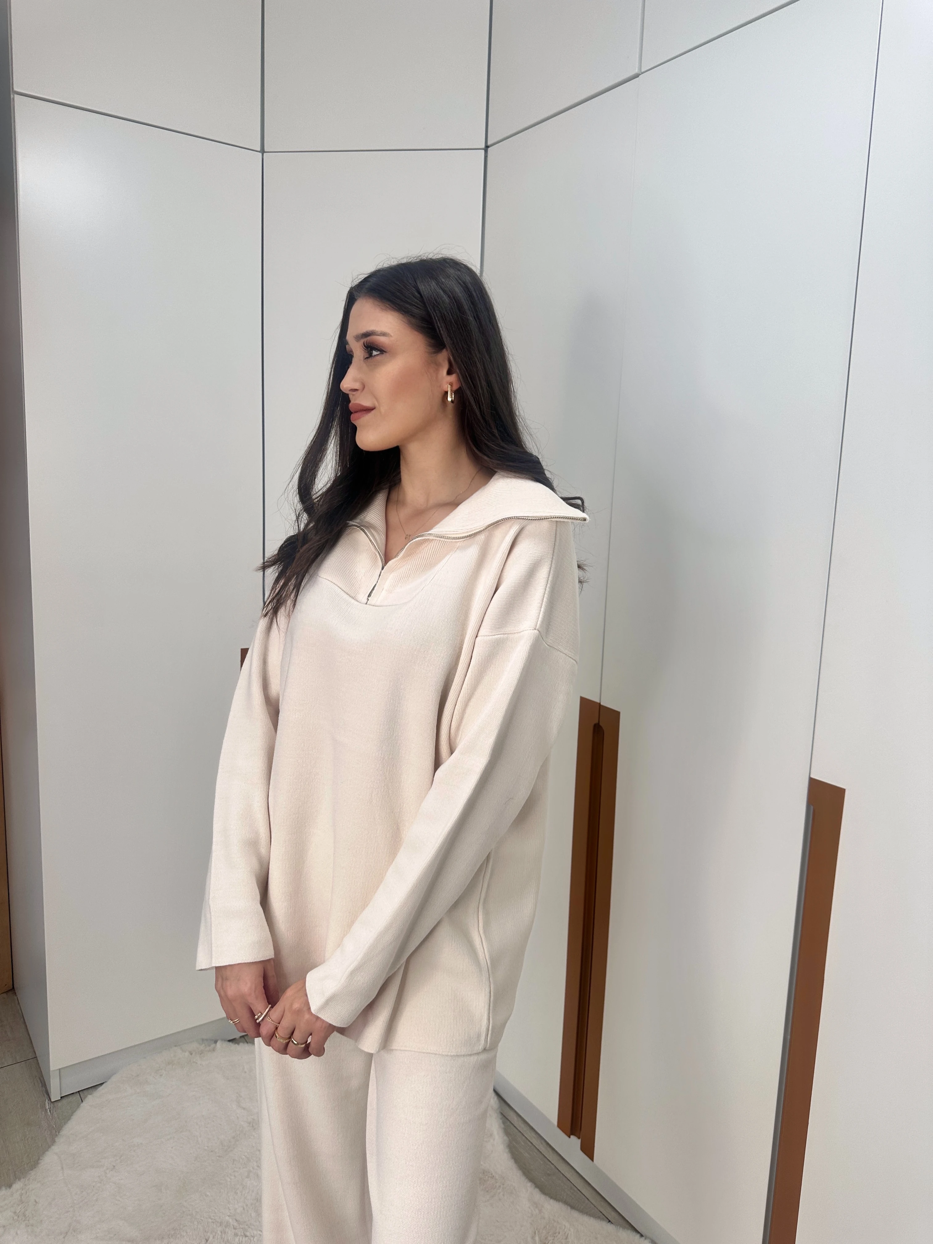 Triko Takım  - Krem