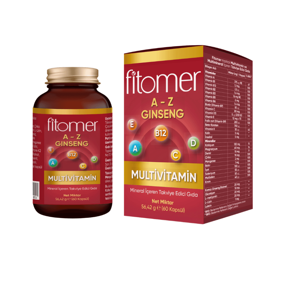 Fitomer Multivitamin - 60 Kapsül | Uzun Süreli Destek