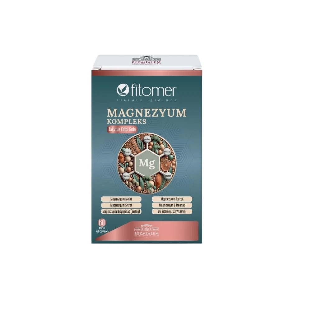 Fitomer Magnezyum P5P B6 Vitamin ve D Vitamini 60 Kapsül 2 Li Fırsat Seti