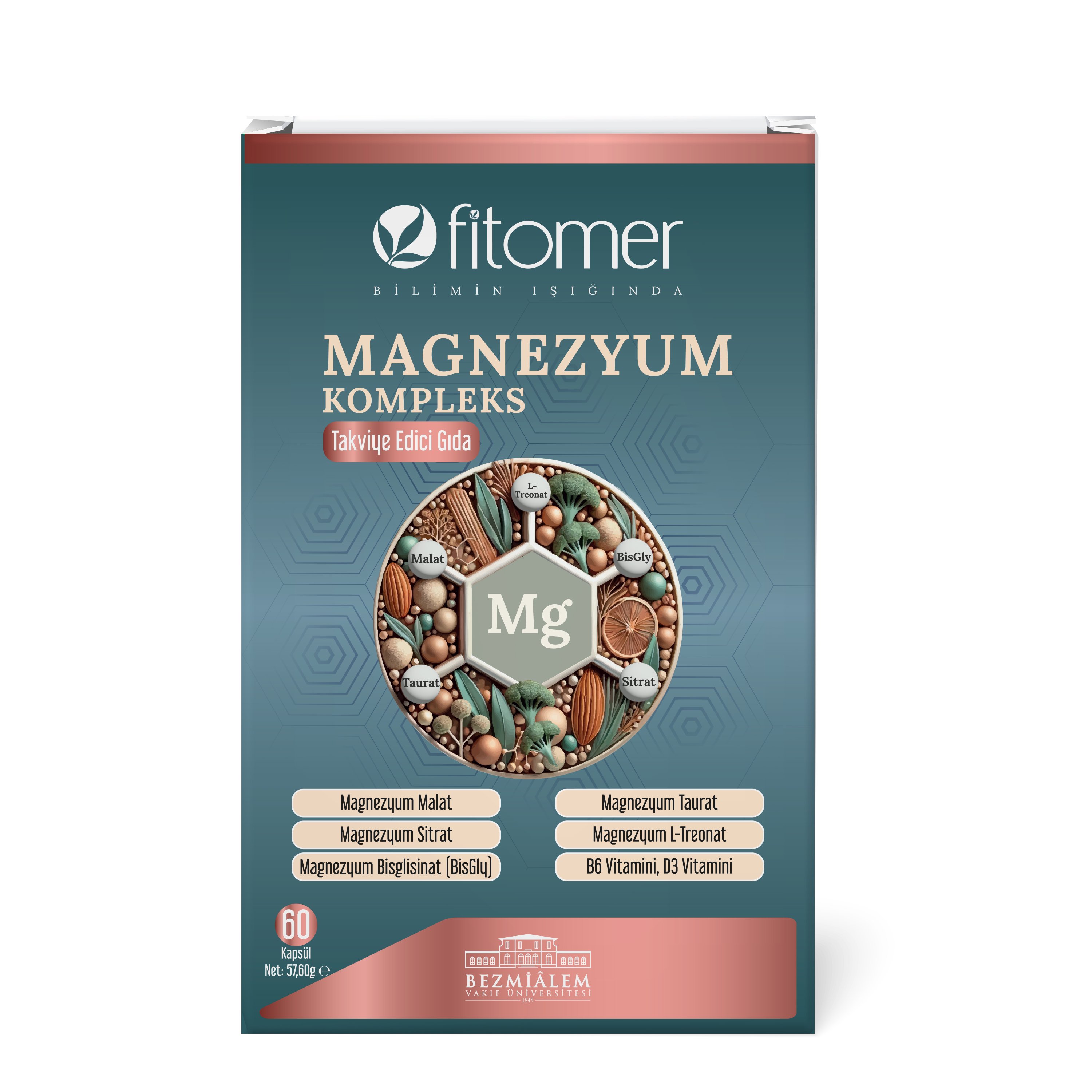 Fitomer Magnezyum P5P B6 Vitamin ve D Vitamini 60 Kapsül