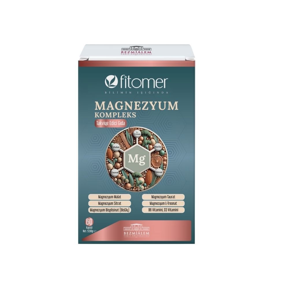 Fitomer Magnezyum P5P B6 Vitamin ve D Vitamini 60 Kapsül