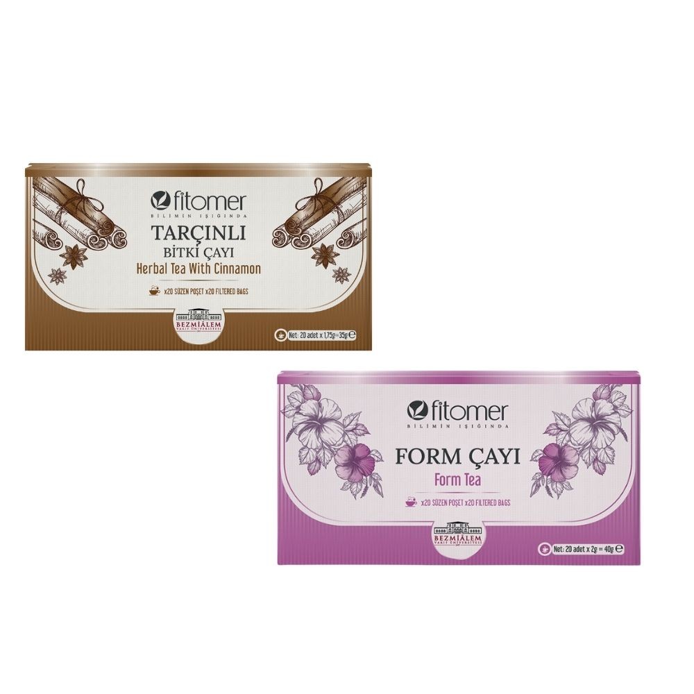 Fitomer Günlük 2'li Çay Seti ( Form ve Tarçınlı 20 li Paket)